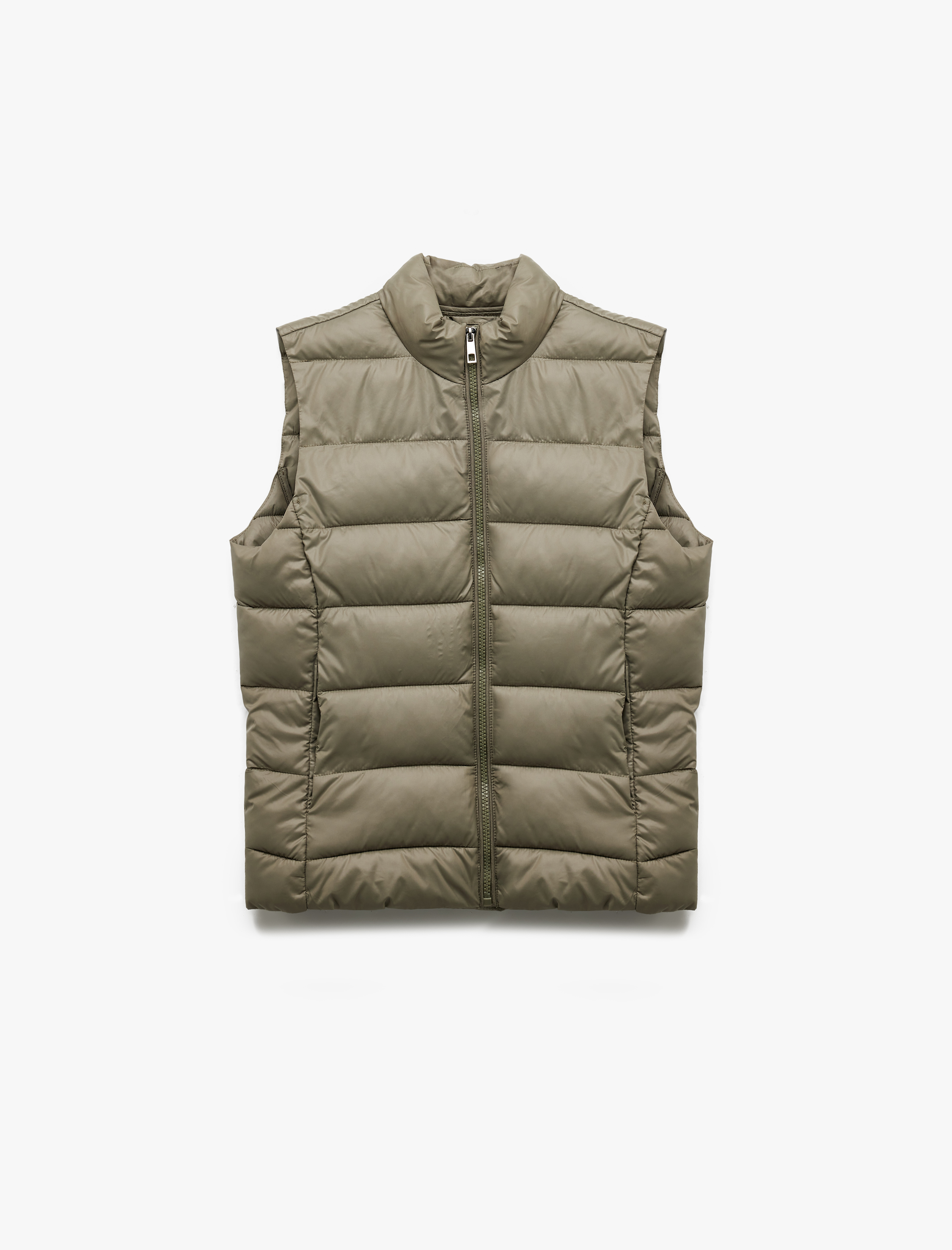   Kolsuz Dik Yaka Cepli Su İtici Fermuarlı Şişme Yelek