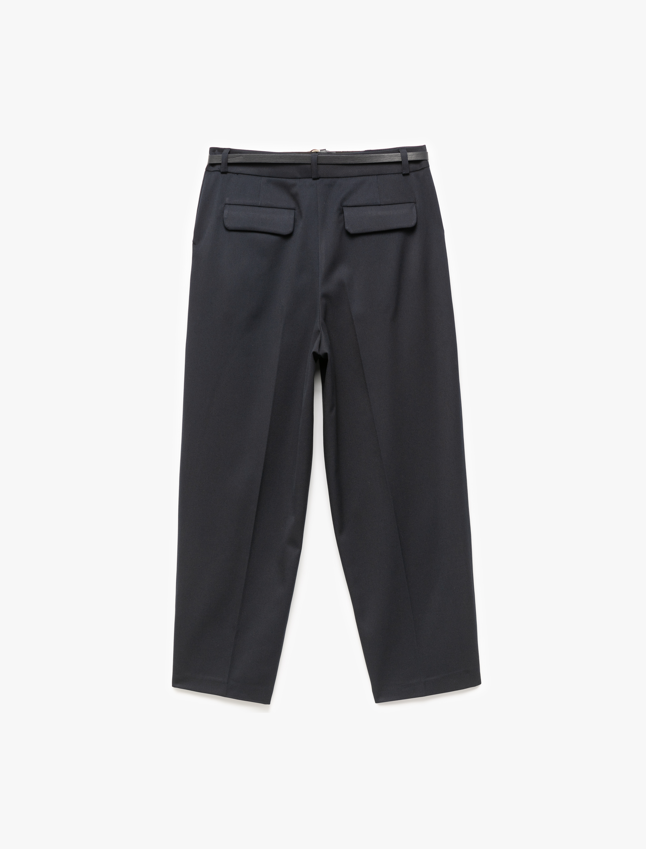 Cepli Kemerli Yüksek Bel Oversize Cigarette Pantolon