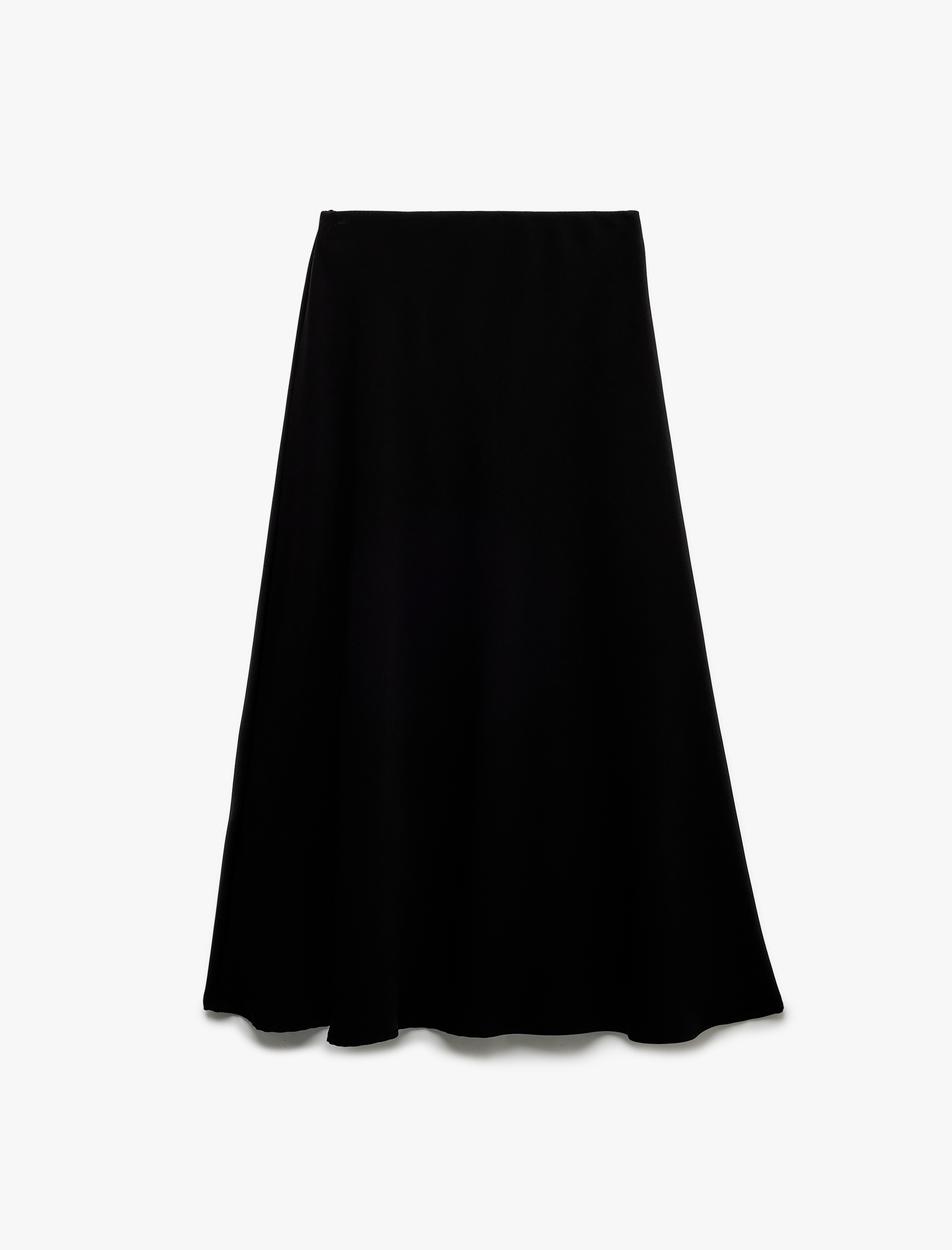   Regular Fit Midi Boy Saten Kloş Etek