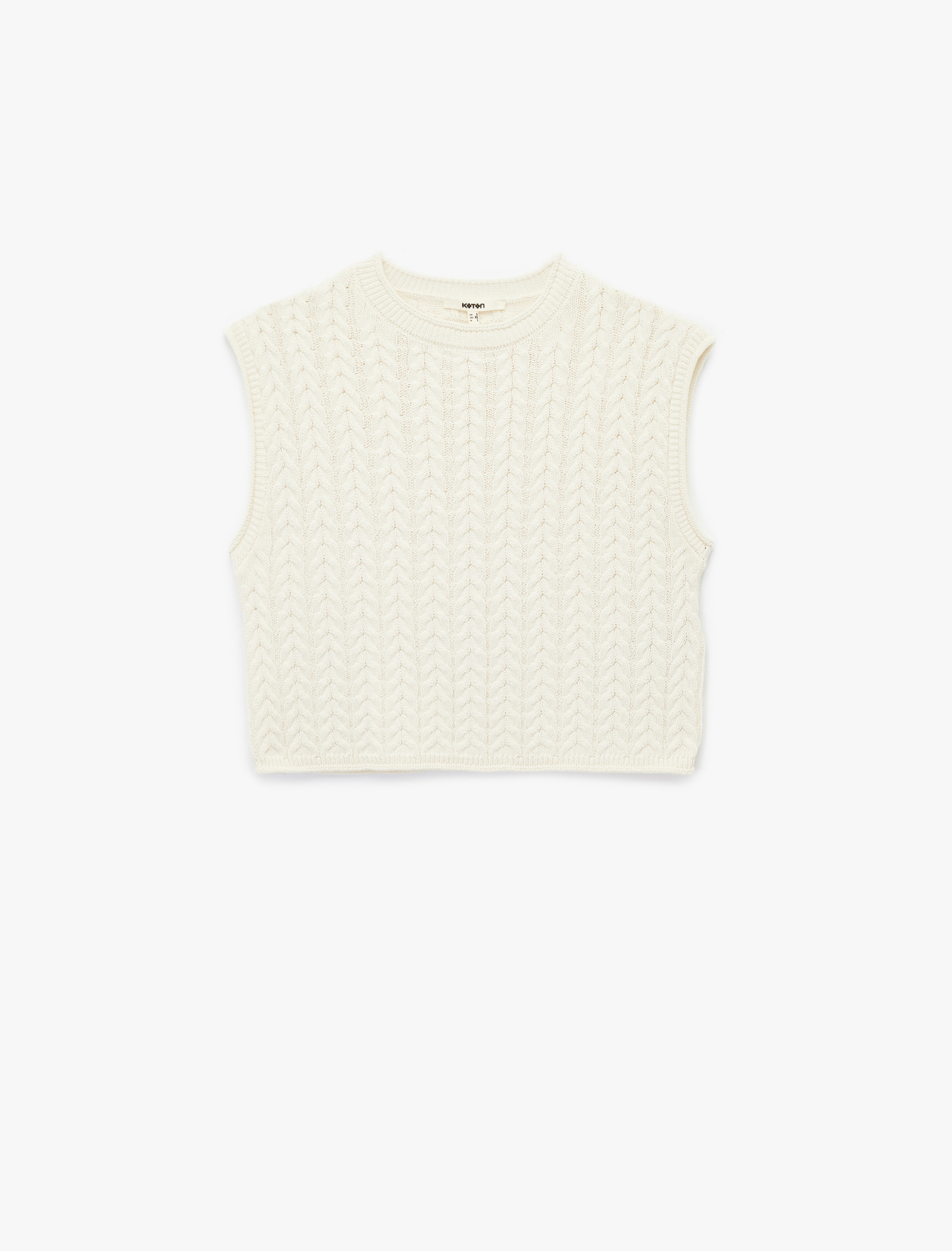   Kolsuz Bisiklet Yaka Saç Örgü Süveter