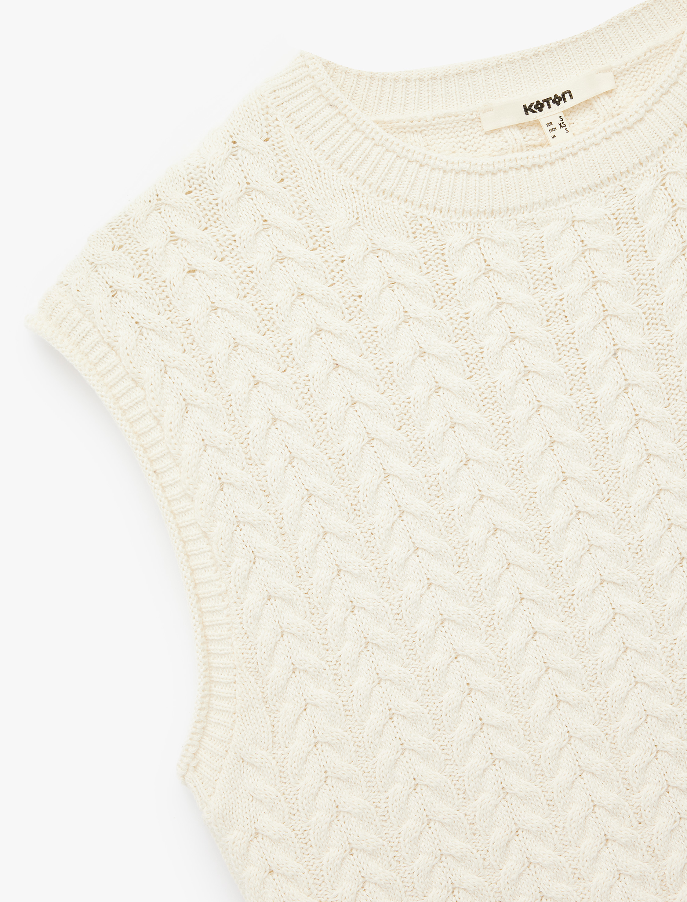   Kolsuz Bisiklet Yaka Saç Örgü Süveter