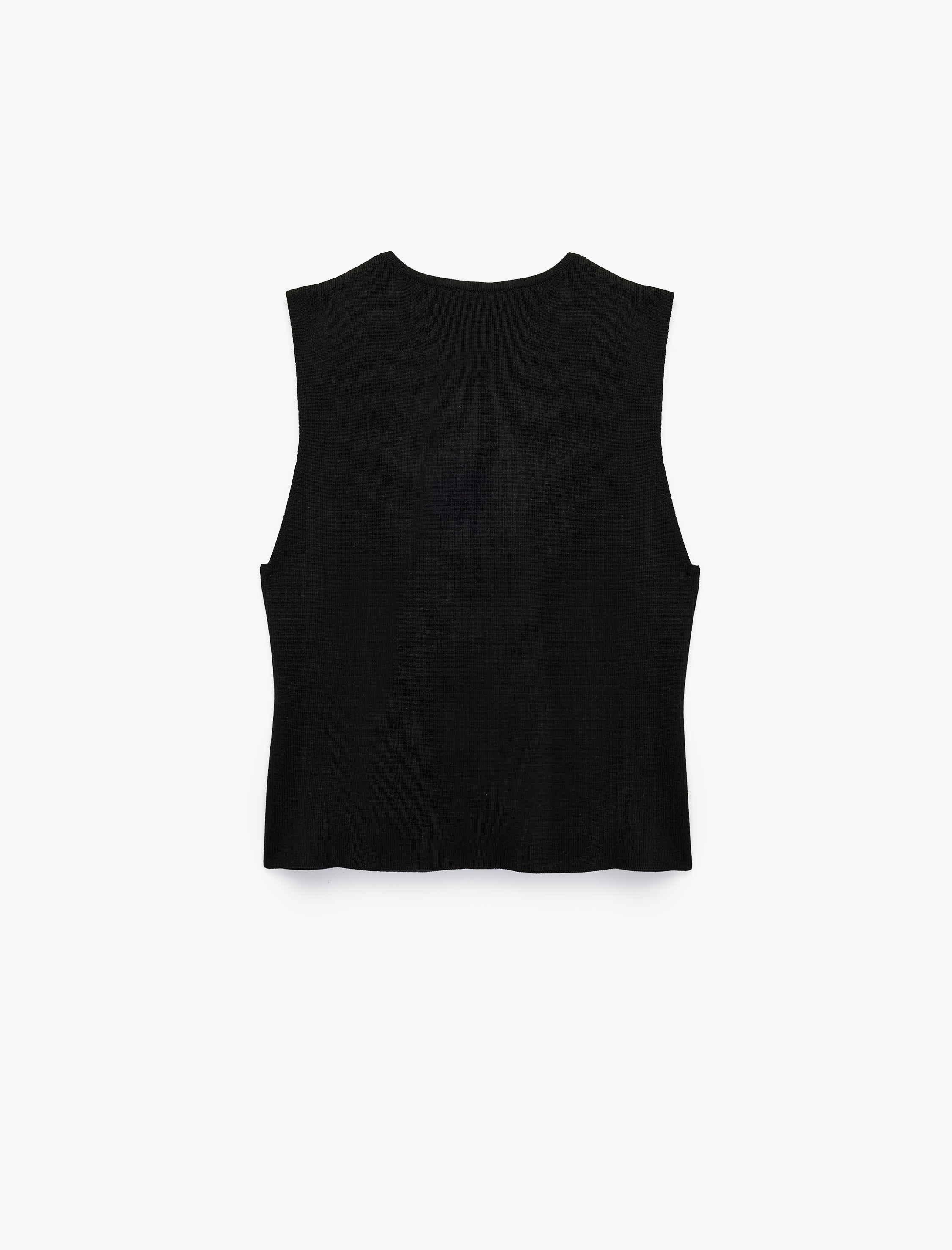   V Yaka Kolsuz Gold Düğmeli Triko Yelek