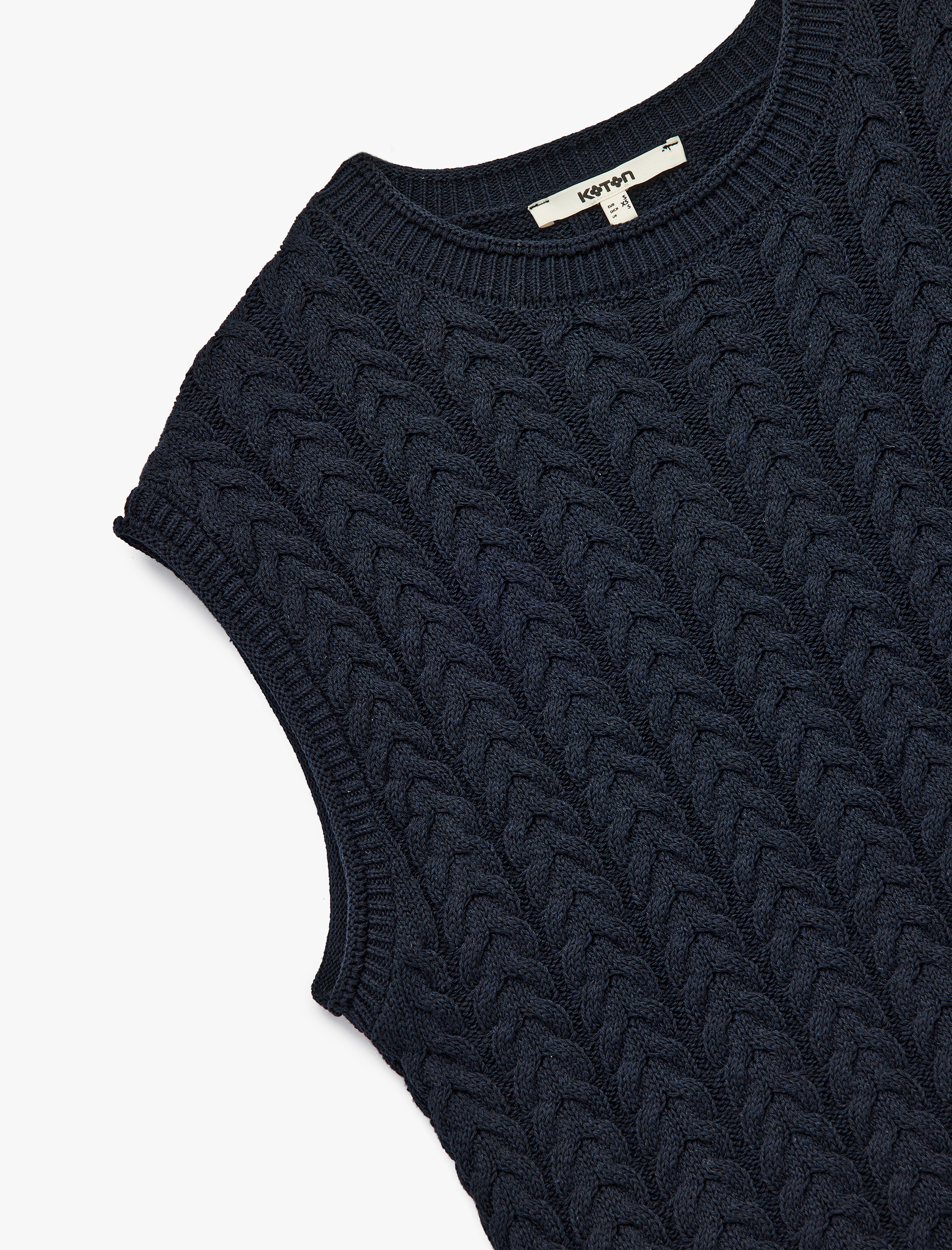   Kolsuz Bisiklet Yaka Saç Örgü Süveter