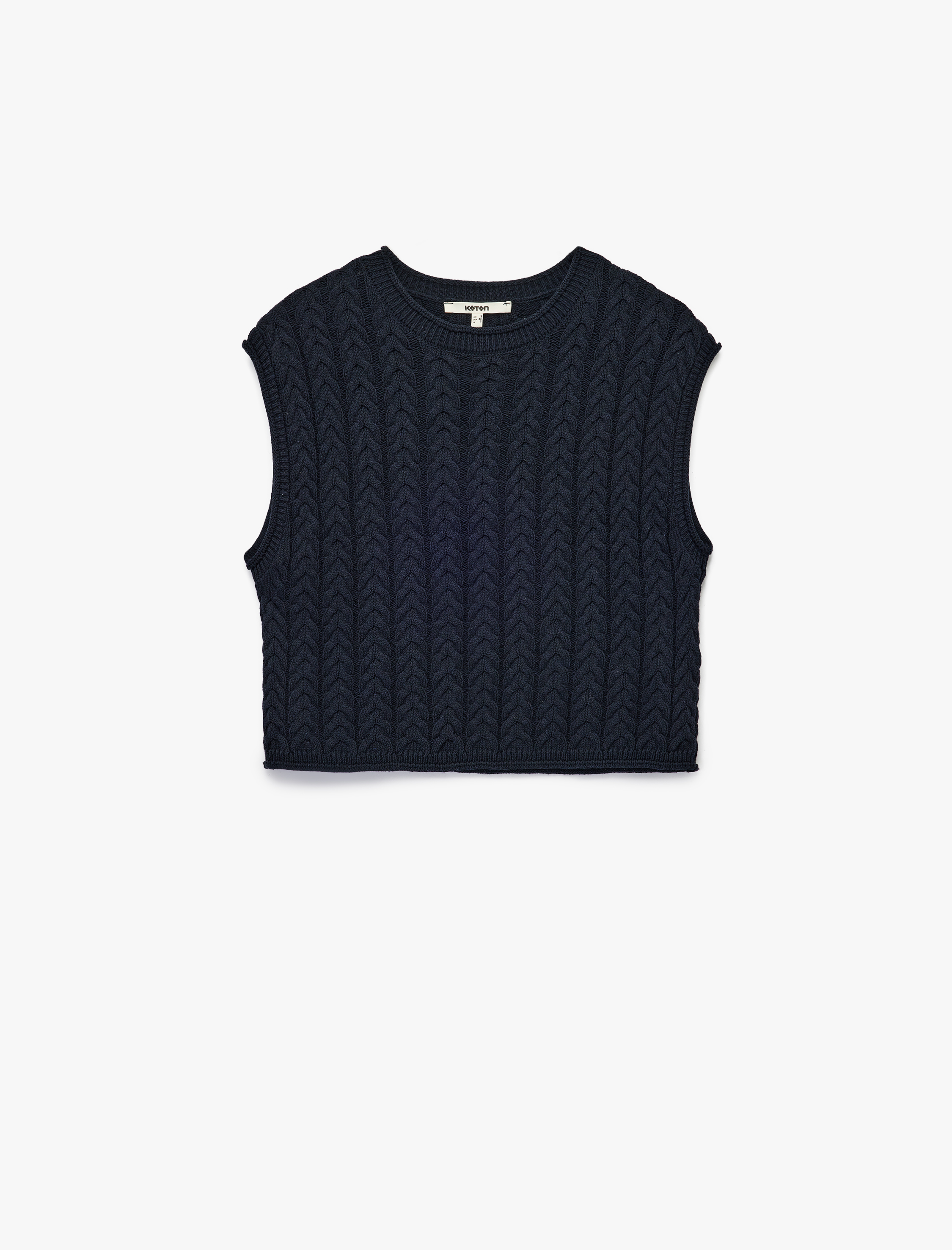   Kolsuz Bisiklet Yaka Saç Örgü Süveter