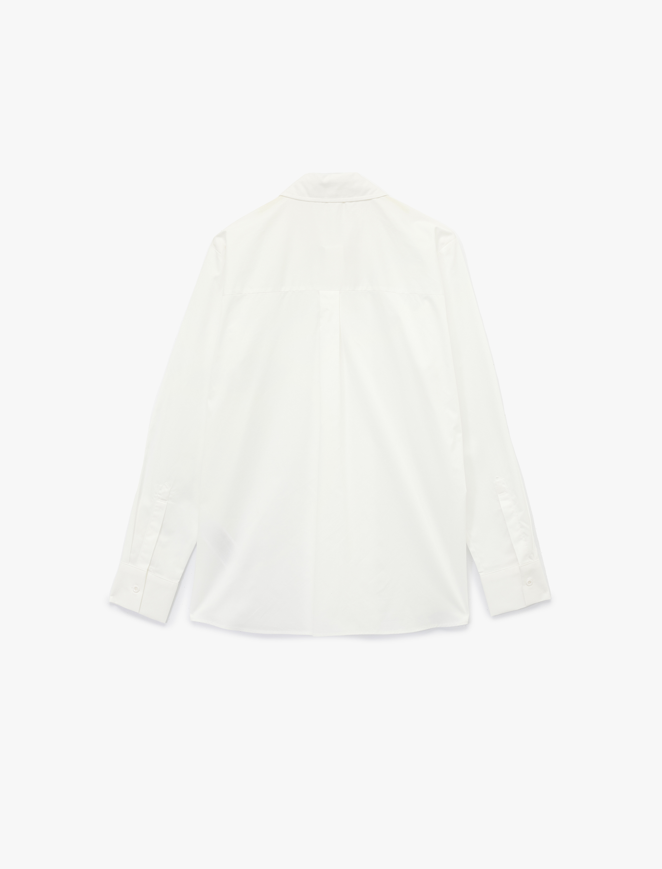   Pamuklu Uzun Kollu Klasik Yaka Oversize Gömlek