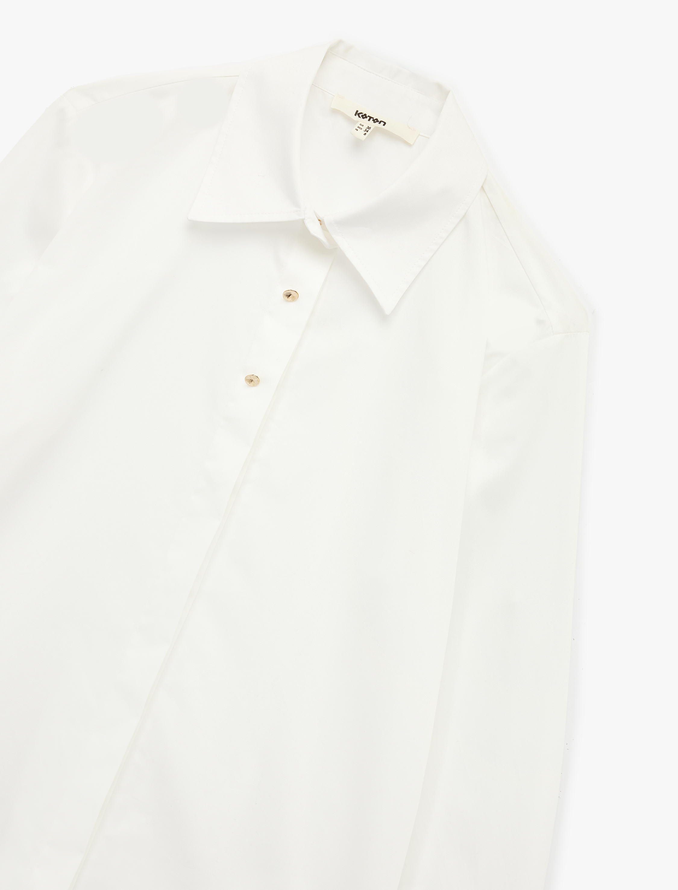   Pamuklu Uzun Kollu Klasik Yaka Oversize Gömlek