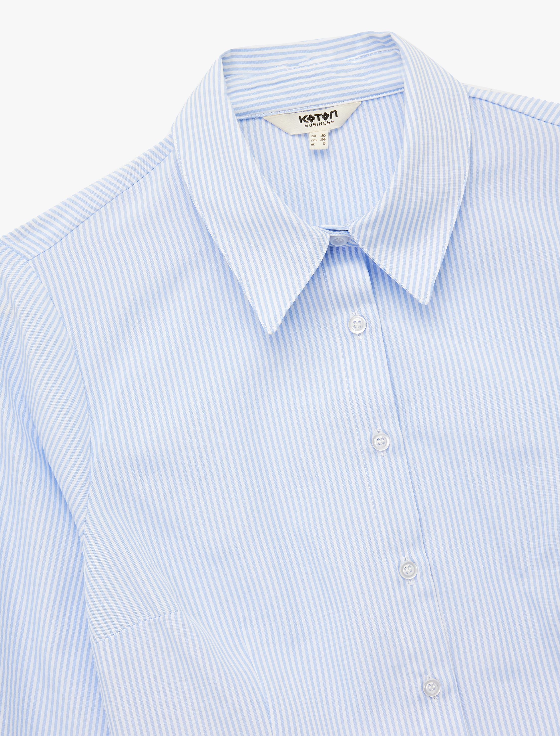   Slim Fit Uzun Kollu Klasik Yaka Çizgili Gömlek