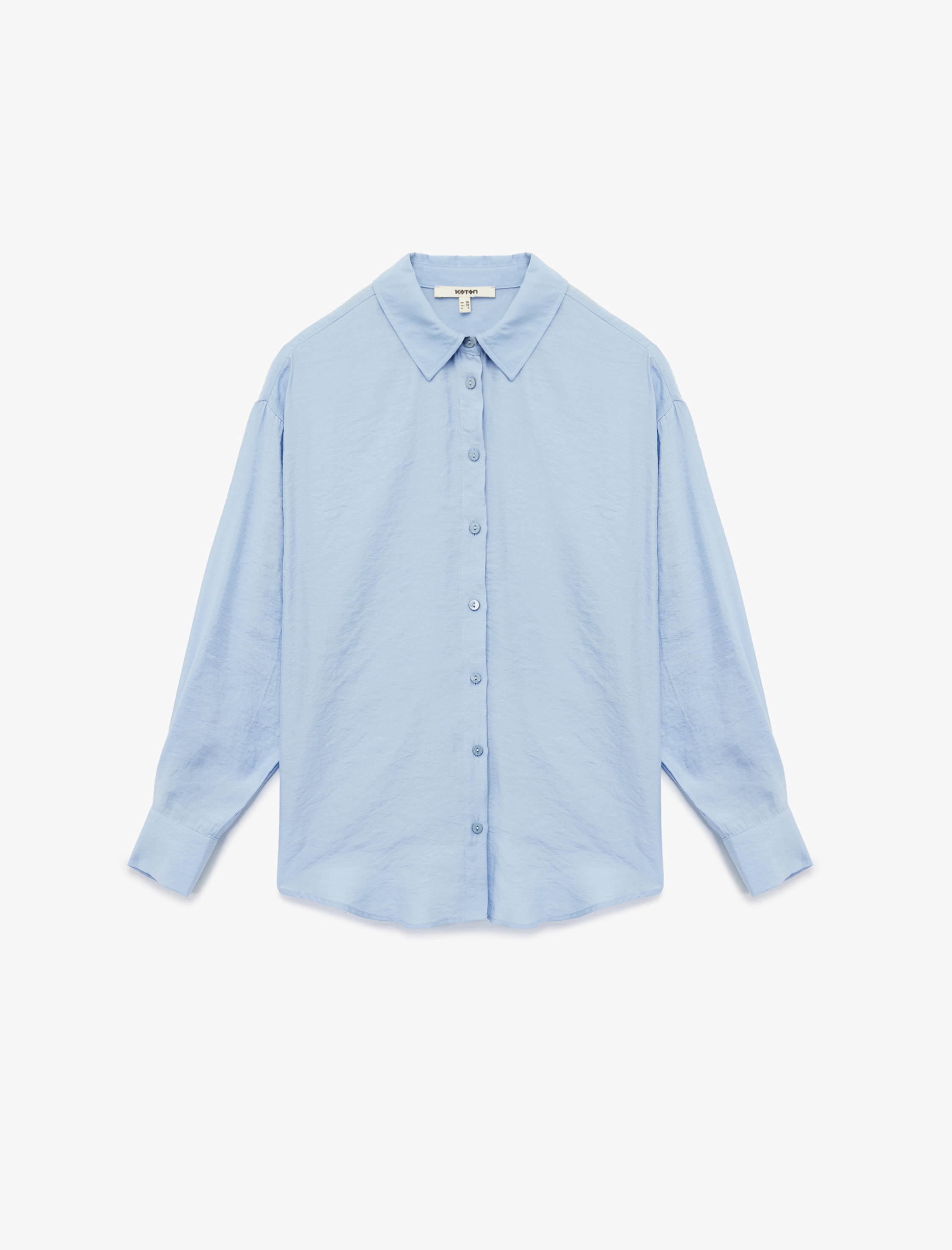   Modal Kumaş Uzun Kollu Beli Bağlama Detaylı Oversize Gömlek