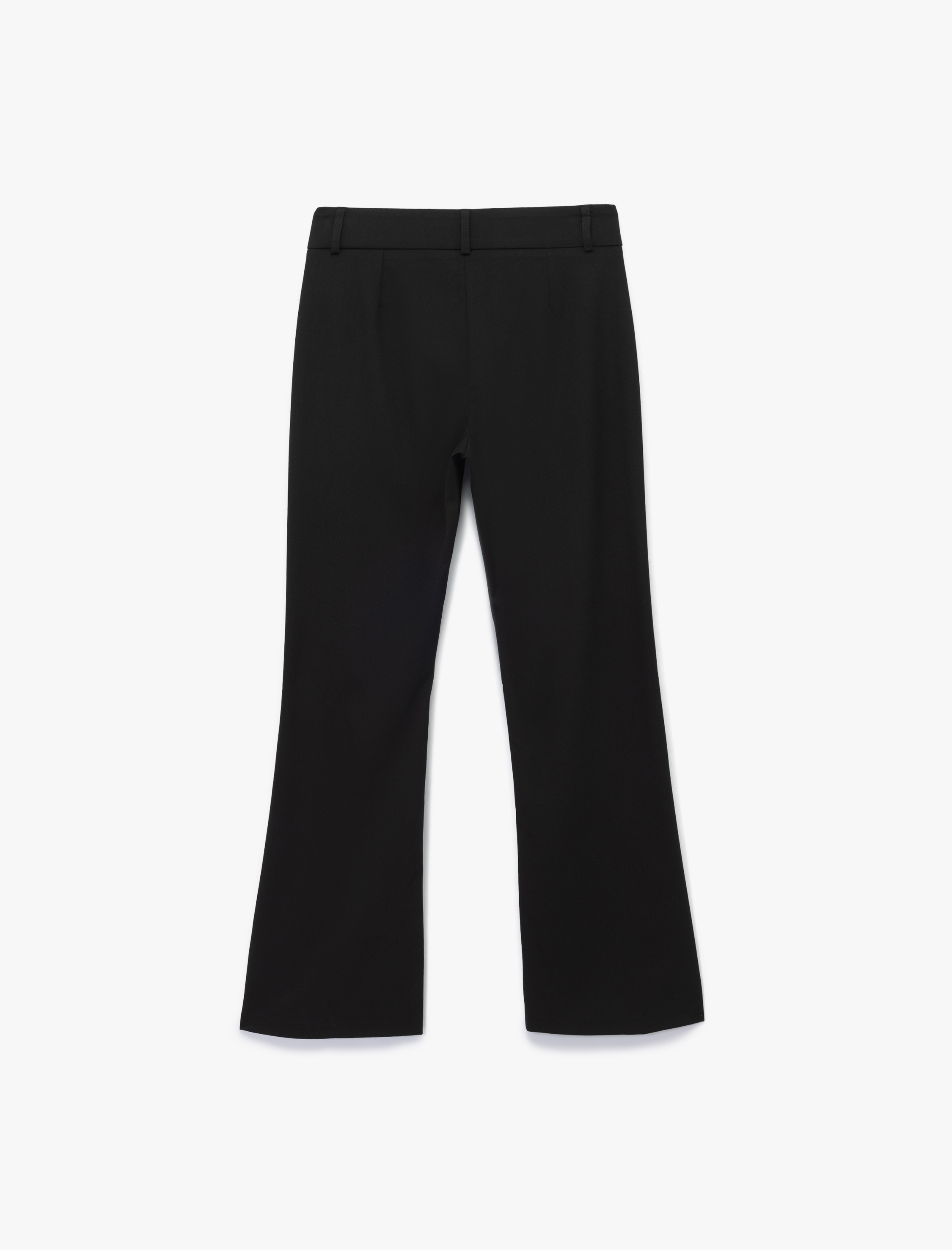   Slim Fit Düğmeli İspanyol Paça Kumaş Pantolon