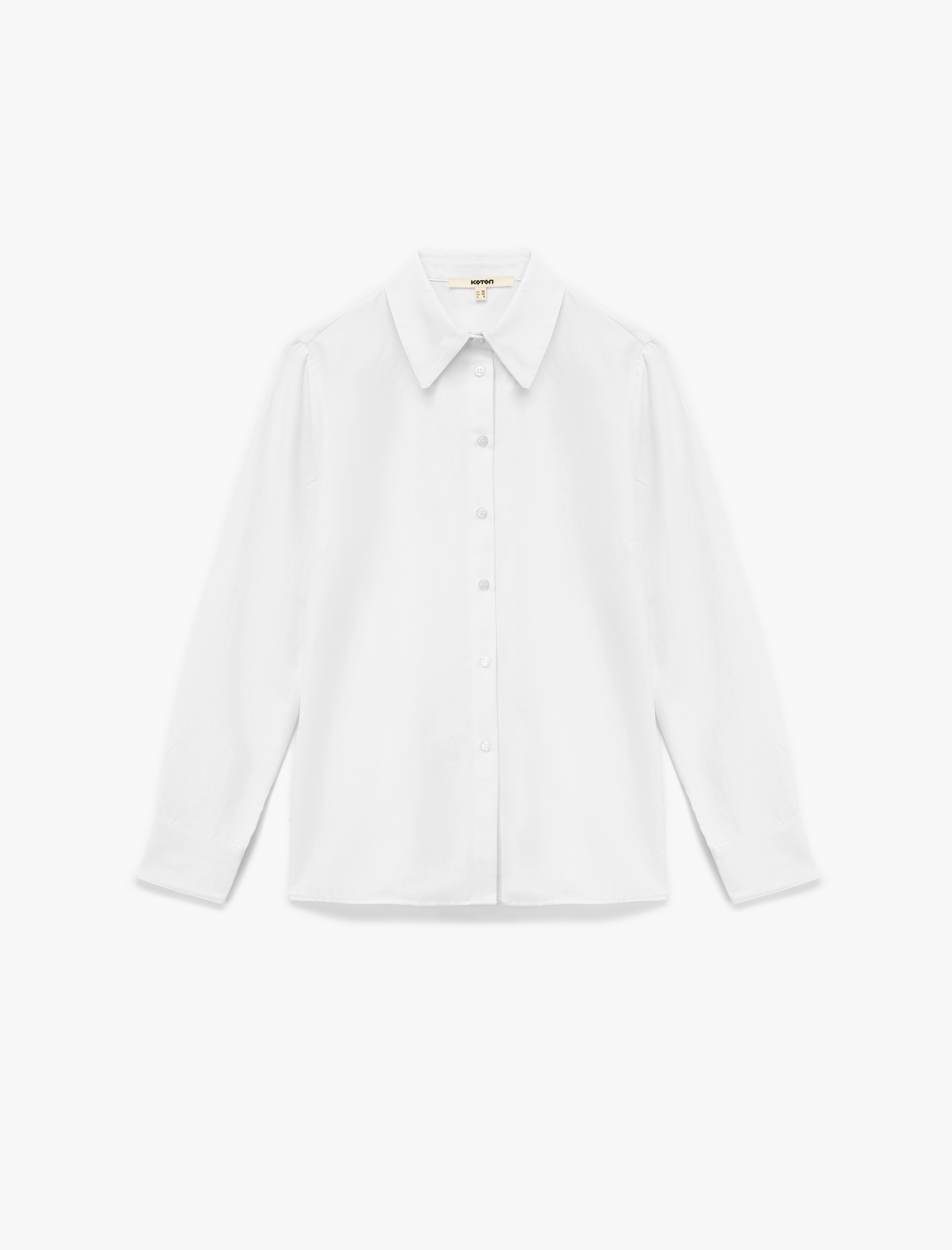   Regular Fit Düğmeli Uzun Kollu Klasik Yaka Gömlek