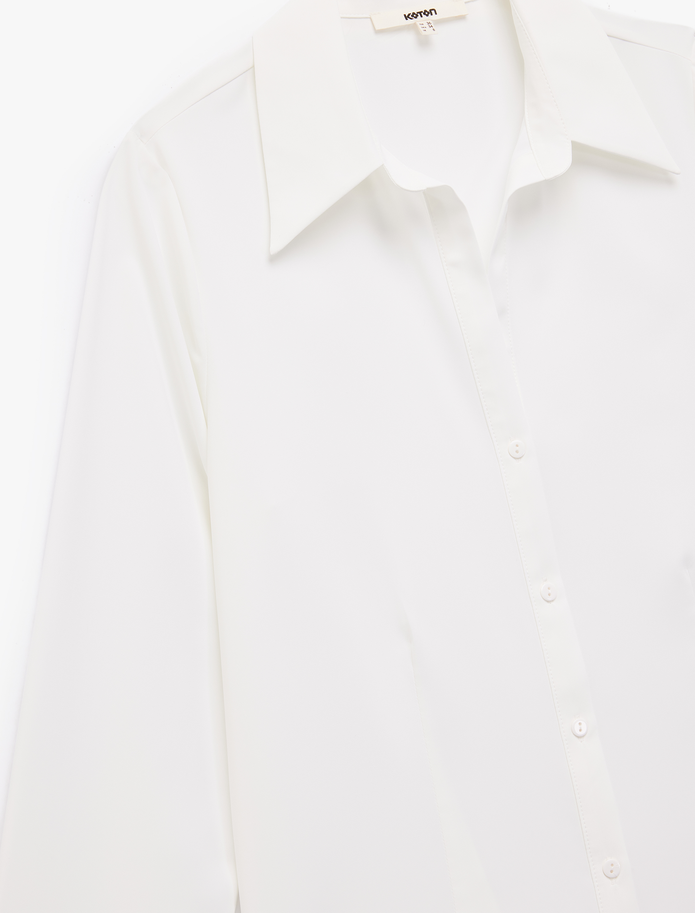 Regular Fit Uzun Kollu Klasik Yaka Saten Gömlek