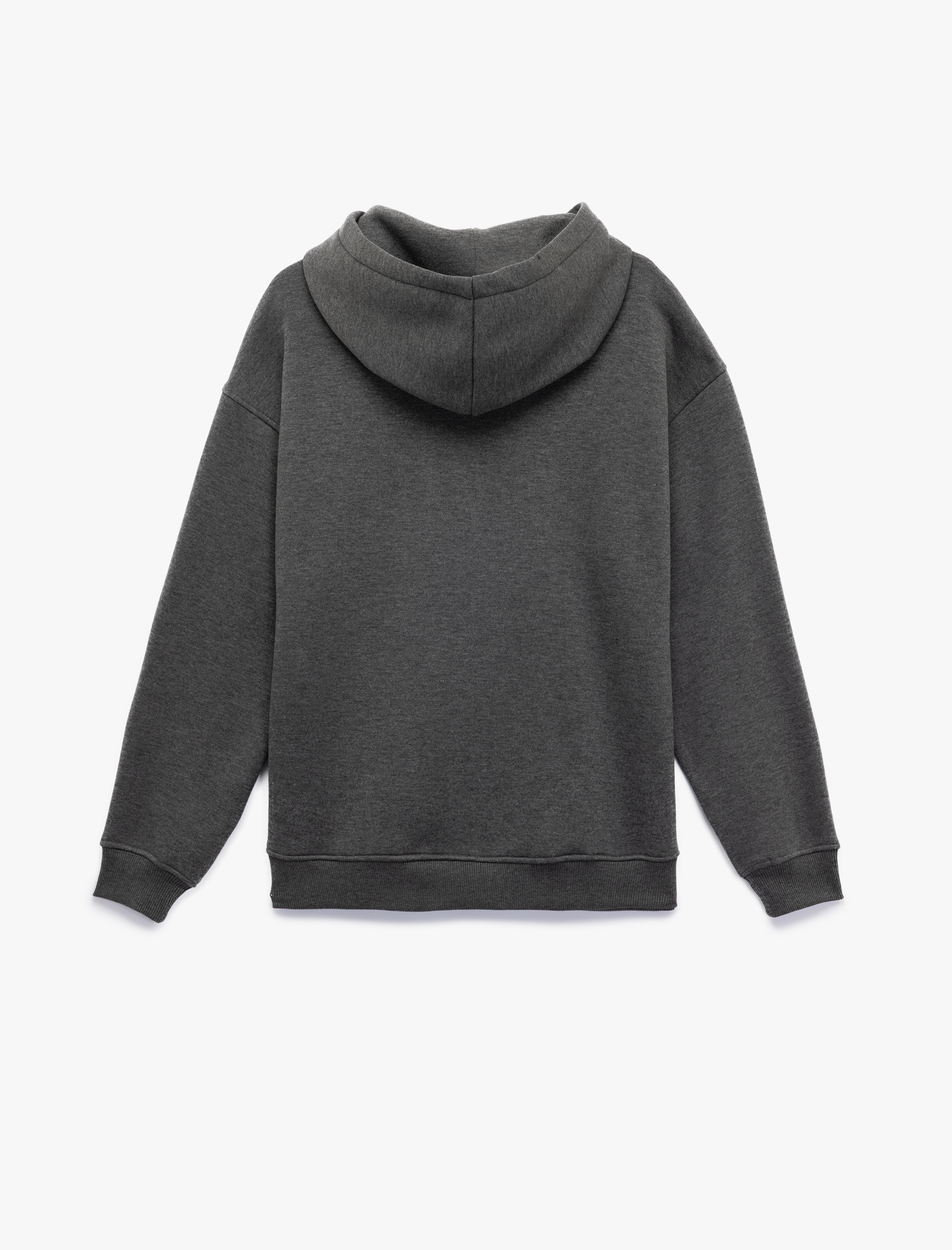   Şardonlu Uzun Kollu Kapüşonlu Oversize Sweatshirt