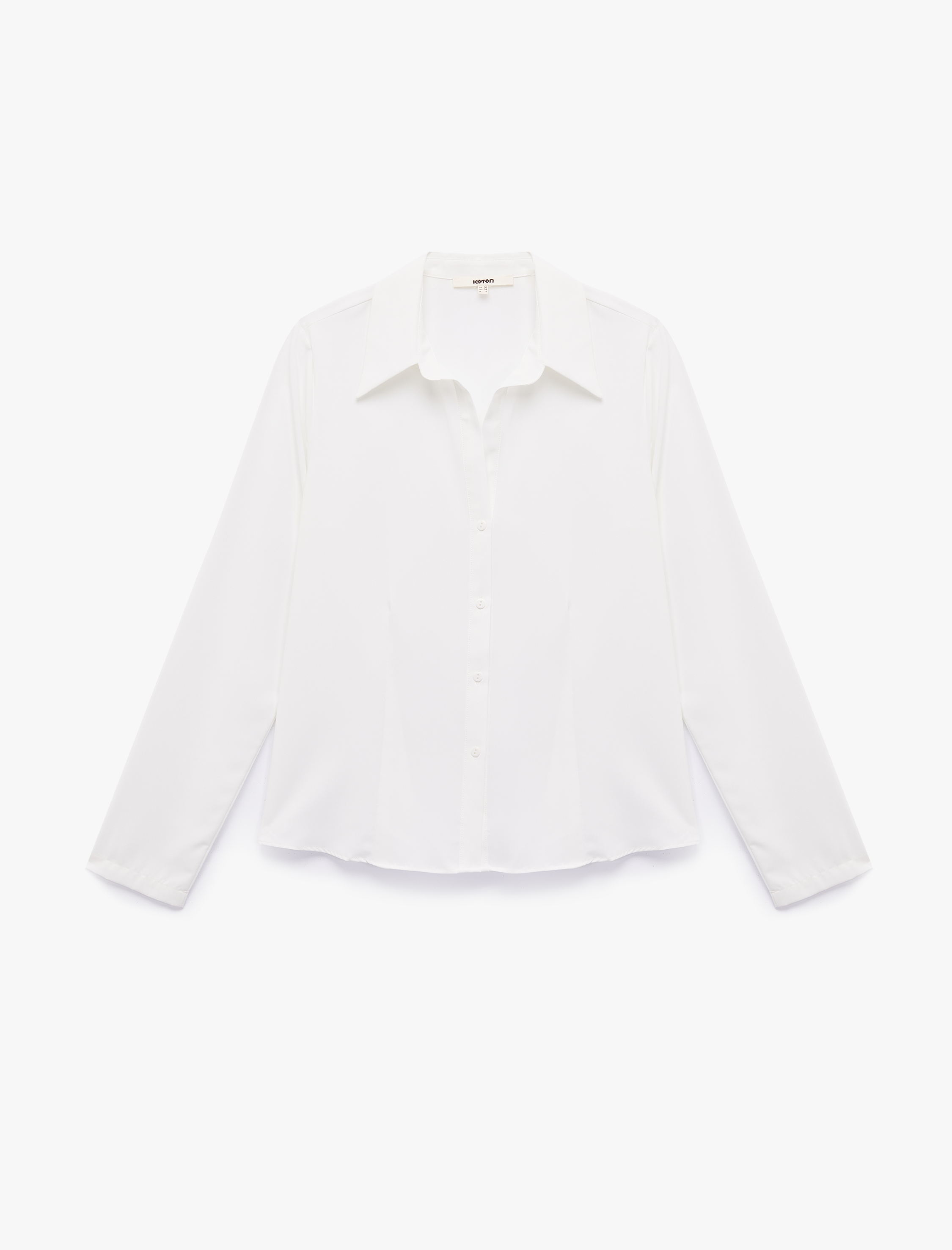 Regular Fit Uzun Kollu Klasik Yaka Saten Gömlek