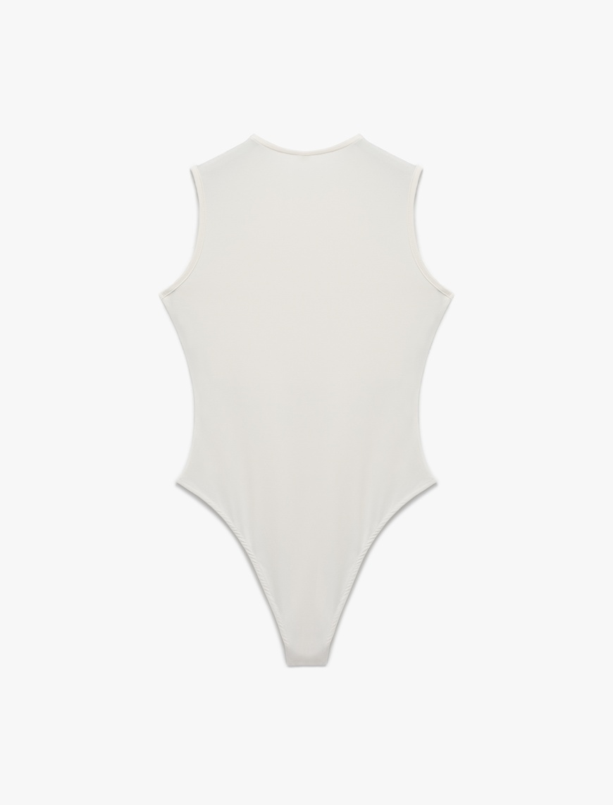   Slim Fit Kolsuz Bisiklet Yaka Bodysuit