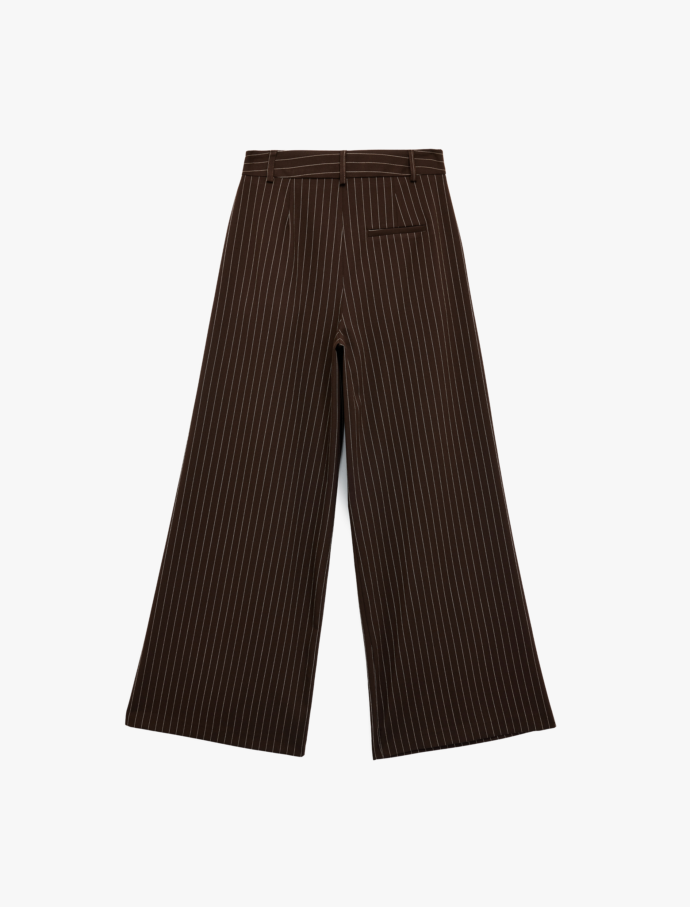   Pile Detaylı Cepli Geniş Paça Palazzo Pantolon