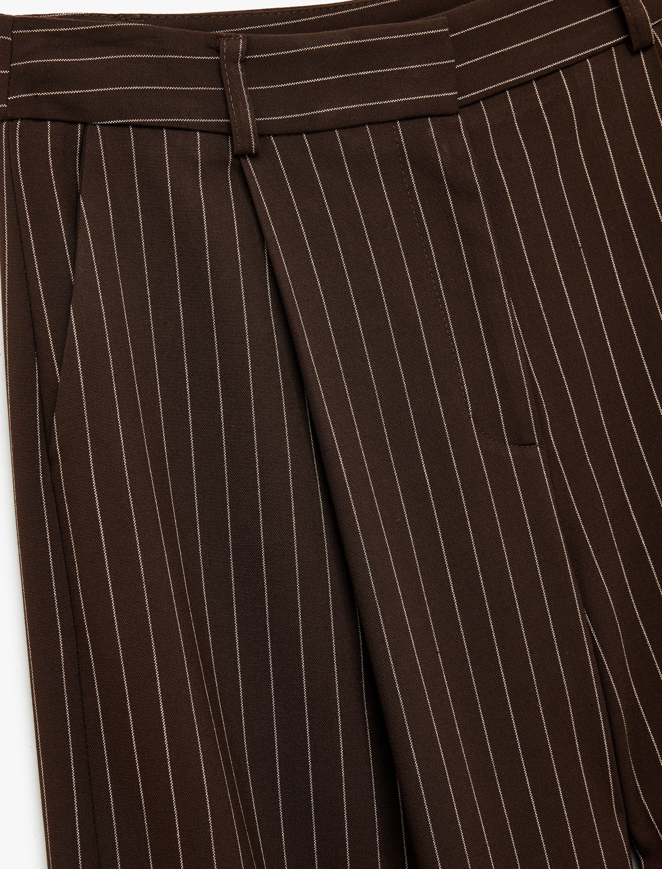   Pile Detaylı Cepli Geniş Paça Palazzo Pantolon