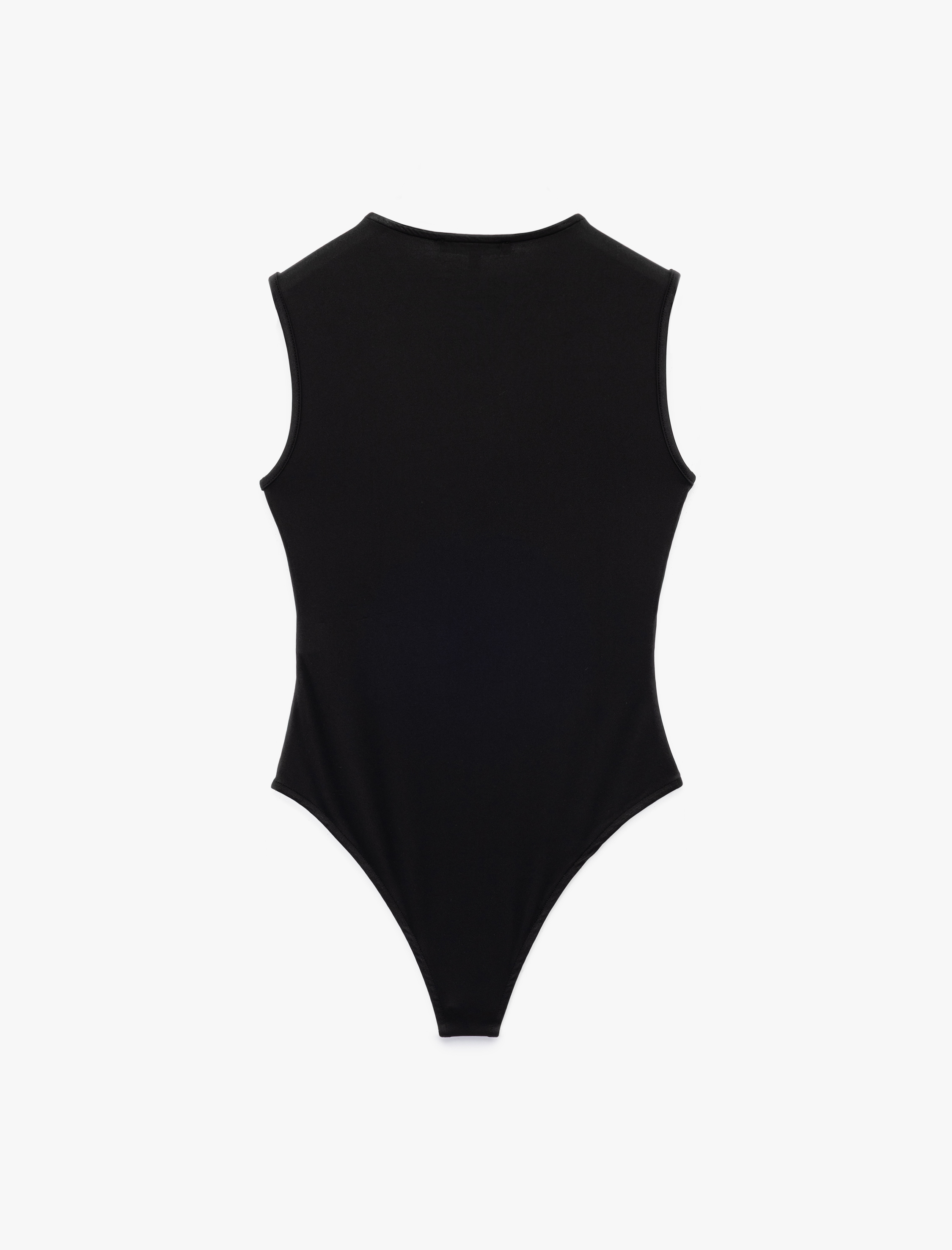   Slim Fit Kolsuz Bisiklet Yaka Bodysuit
