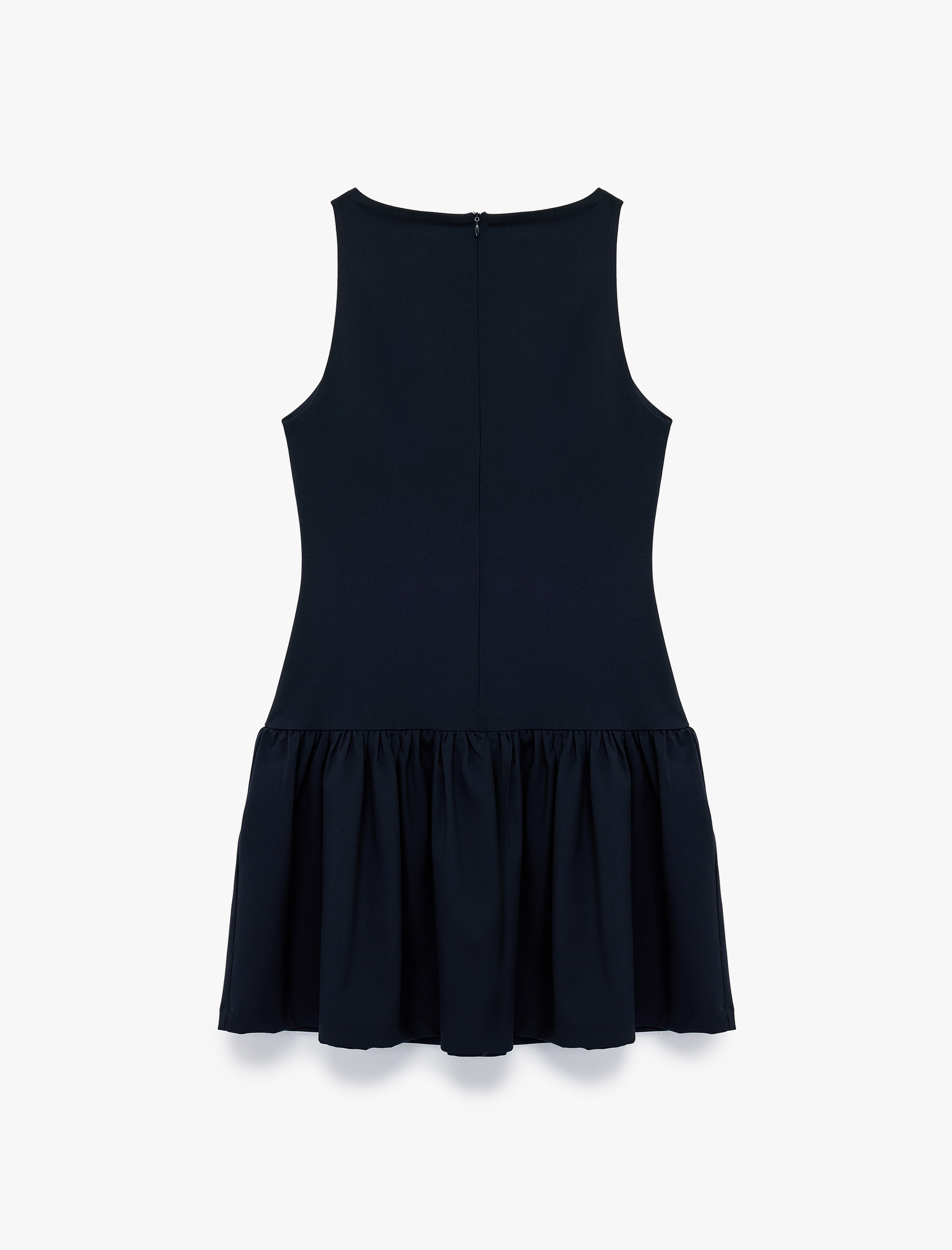   Kolsuz Bisiklet Yaka Slim Fit Fiyonklu Mini Elbise