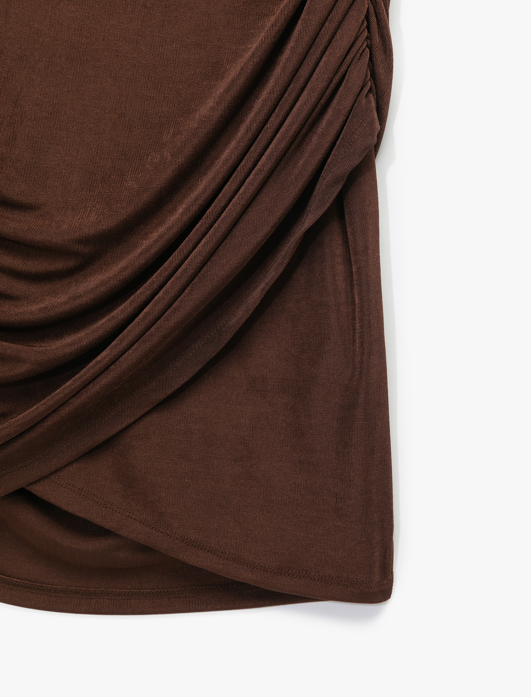   Pencere Detaylı Kısa Kollu Bisiklet Yaka Drapeli Bodycon Mini Abiye Elbise