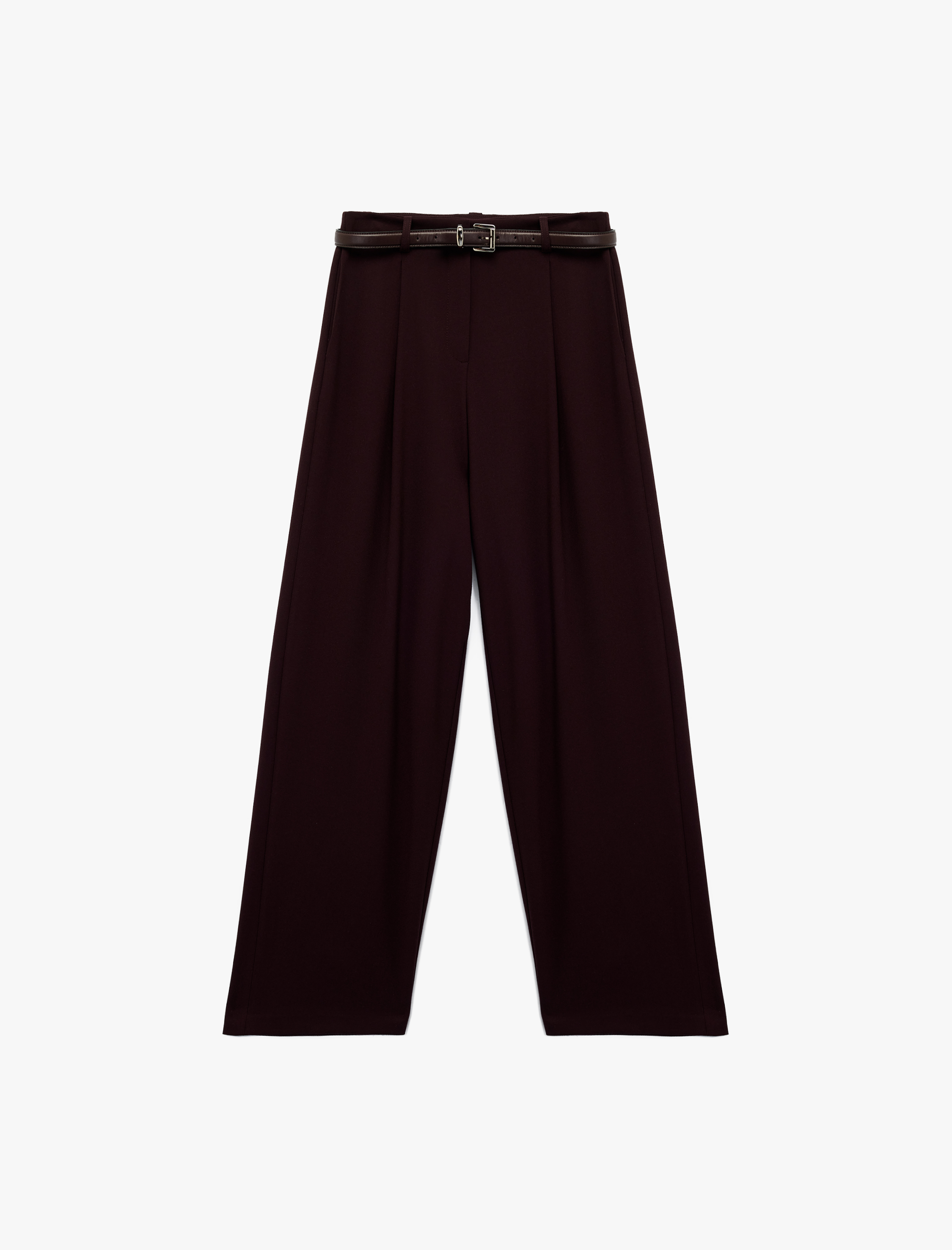   Kemer Detaylı Viskon Karışımlı Geniş Paça Pantolon