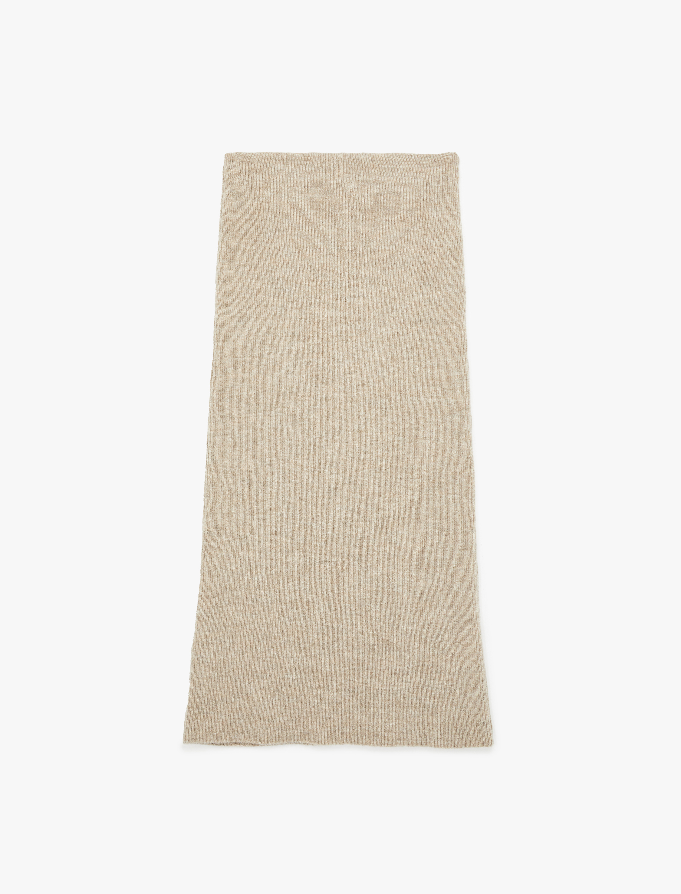   Beli Lastikli Uzun Kalem Triko Etek