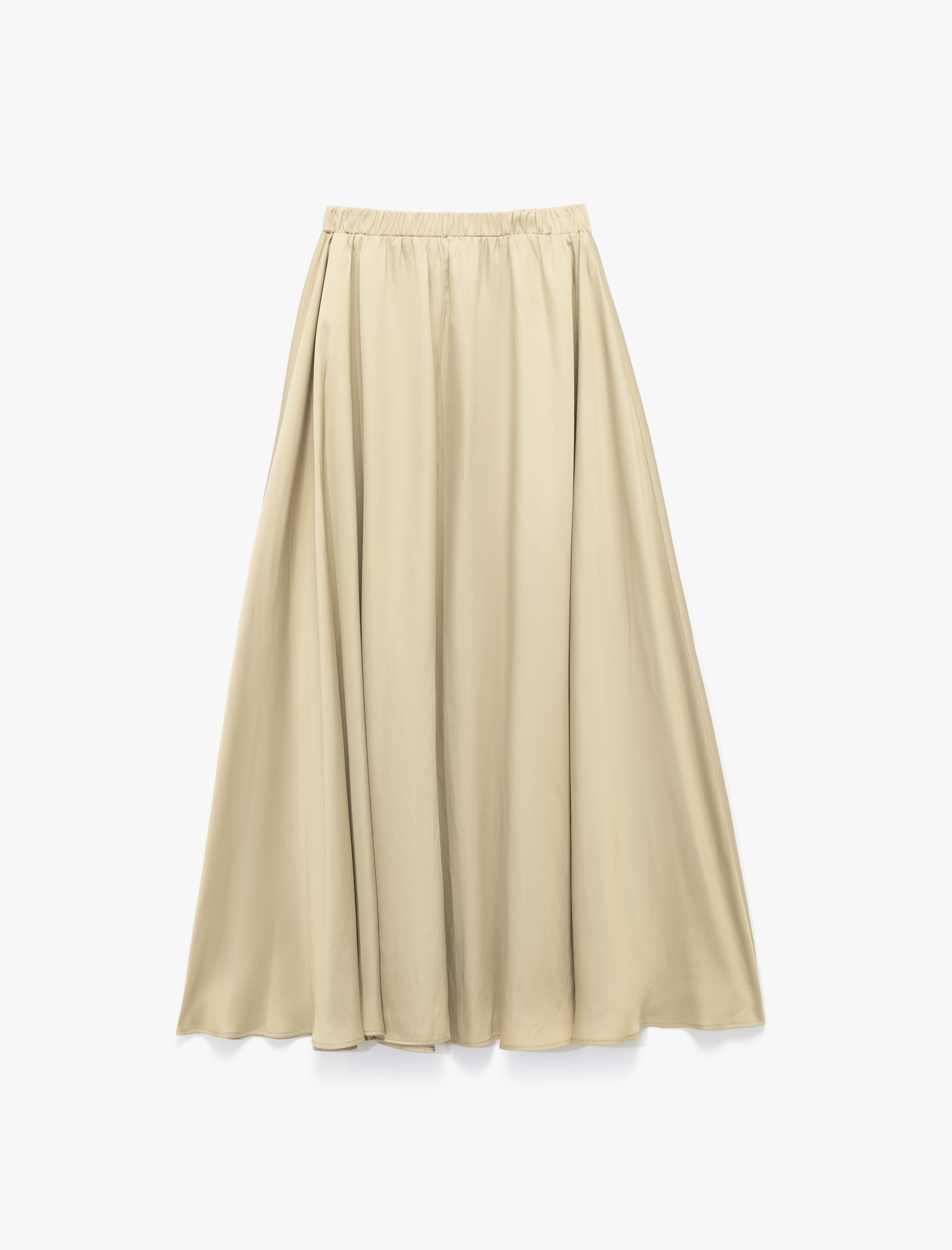   Beli Lastikli Kloş Saten Uzun Etek