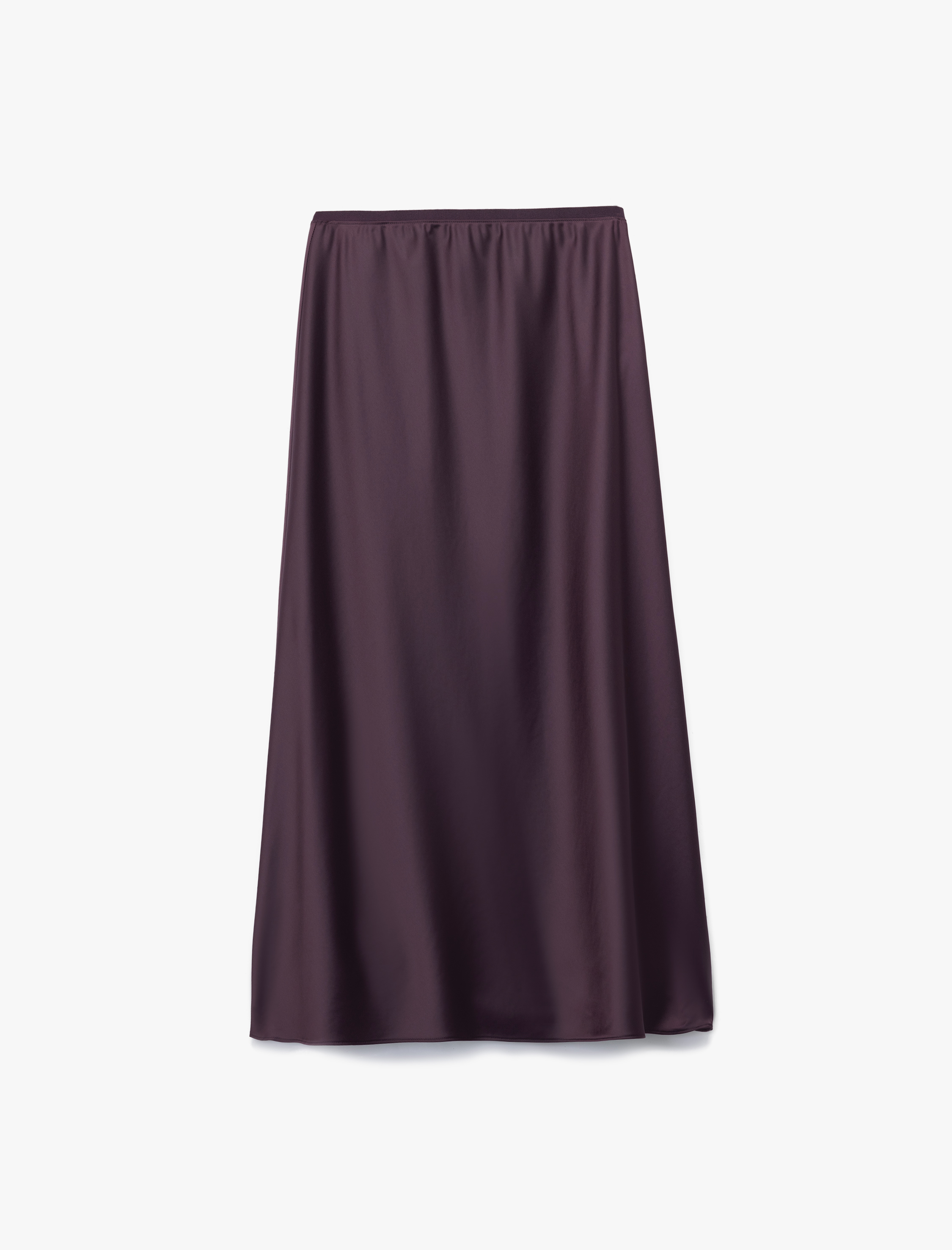   Standart Bel Regular Fit Saten Midi Etek