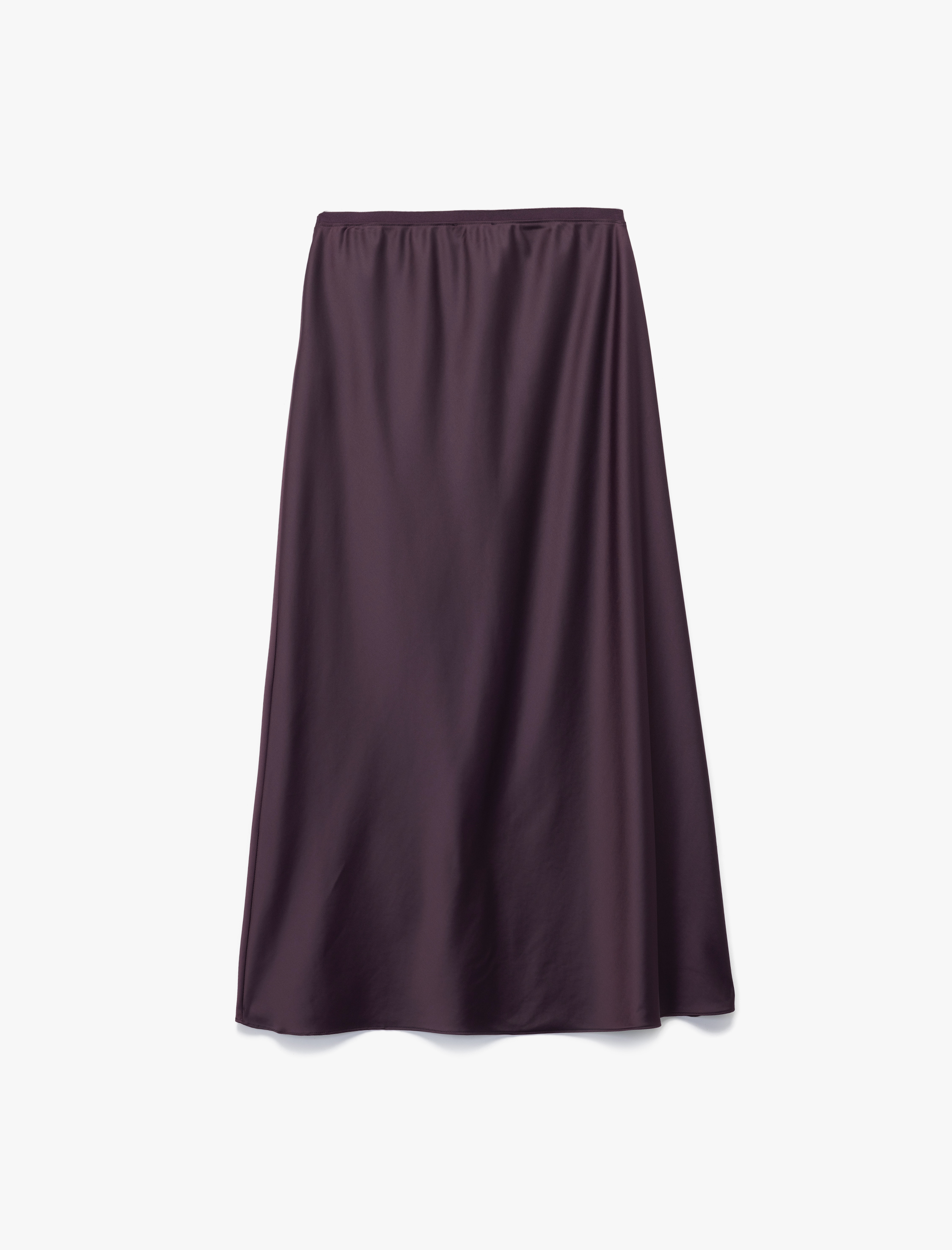   Standart Bel Regular Fit Saten Midi Etek