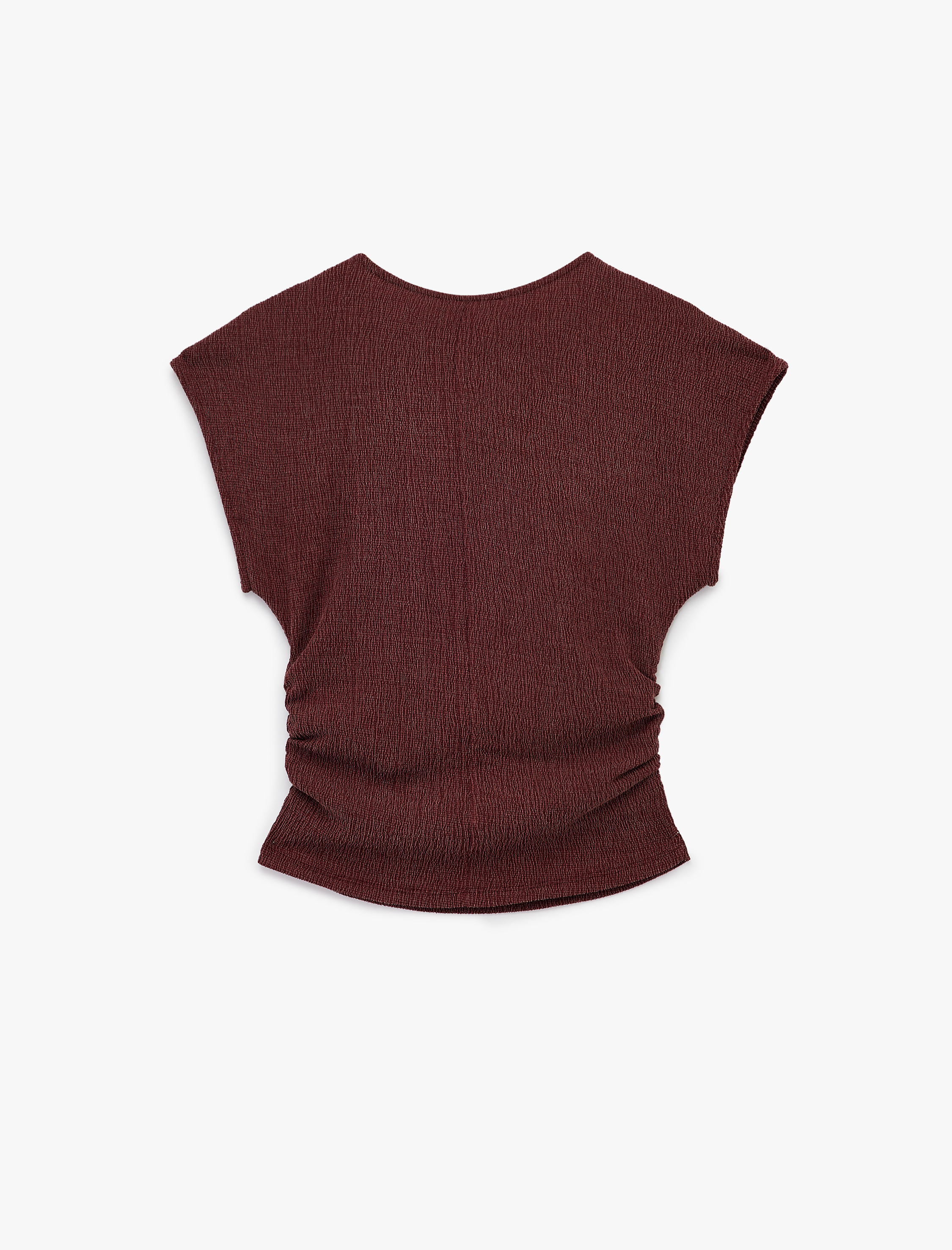   Bürümcük Kumaş Slim Fit Kısa Kollu Bisiklet Yaka Tişört