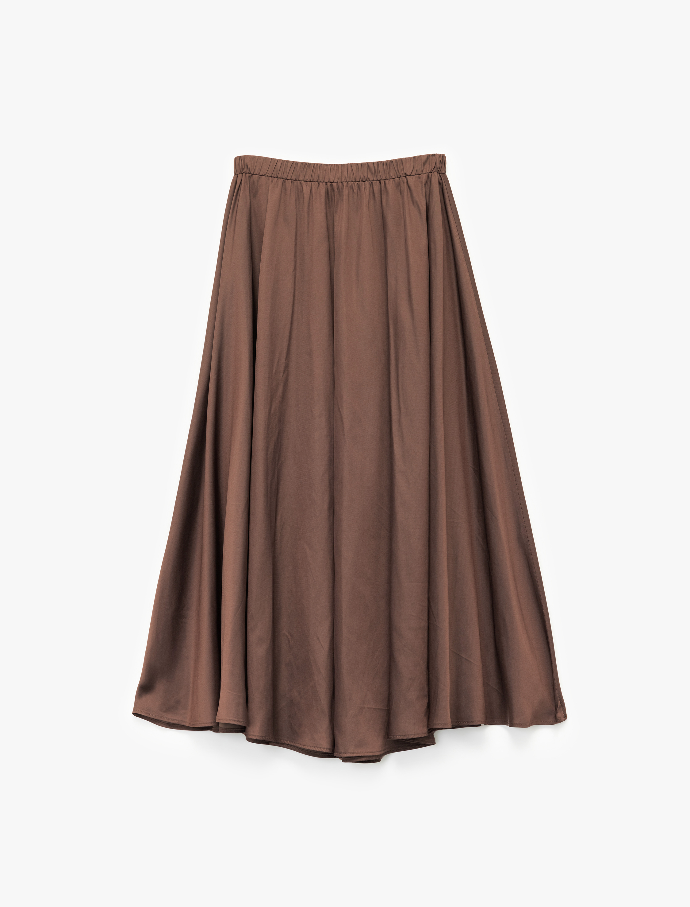   Beli Lastikli Kloş Saten Uzun Etek