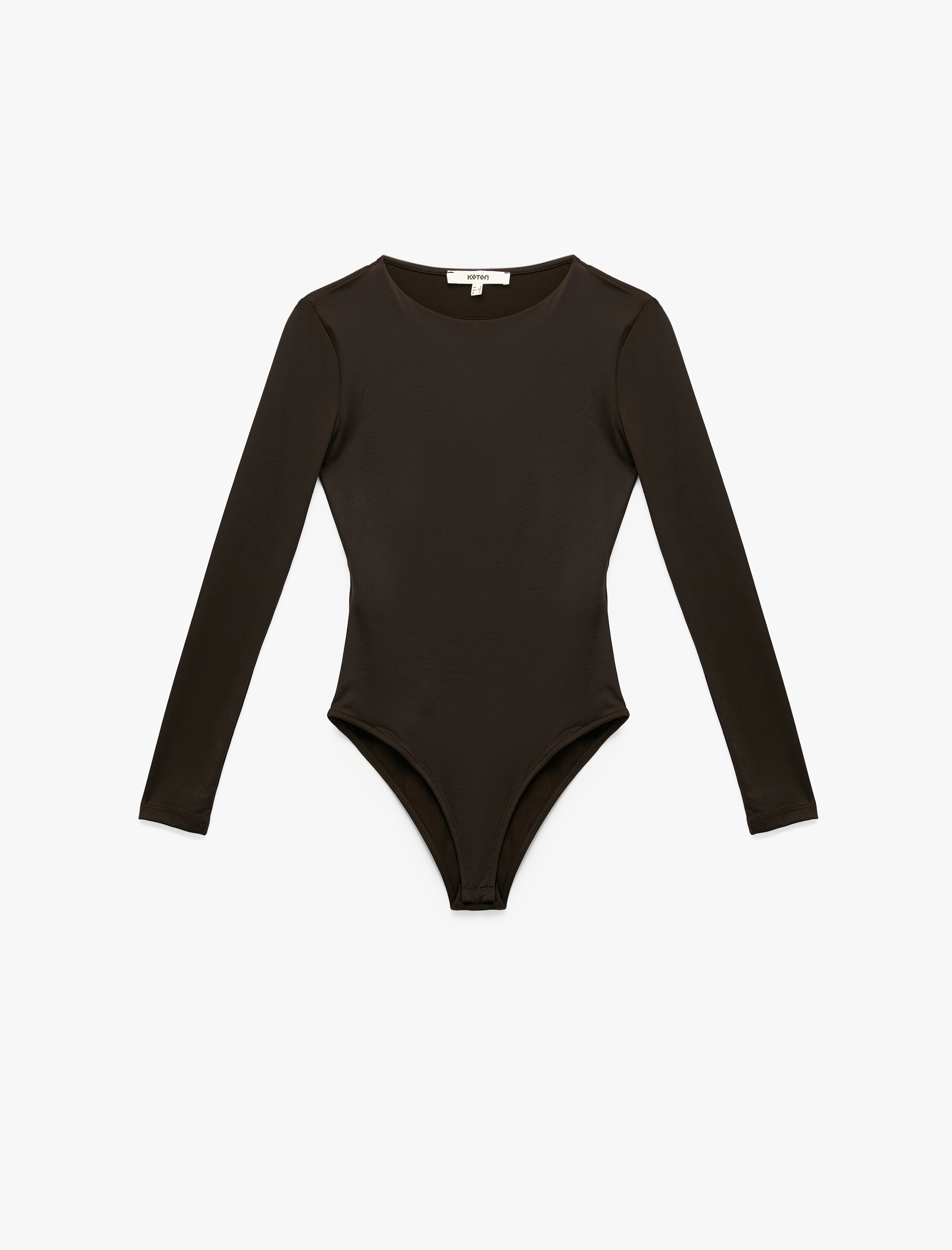   Slim Fit Uzun Kollu Bisiklet Yaka Bodysuit