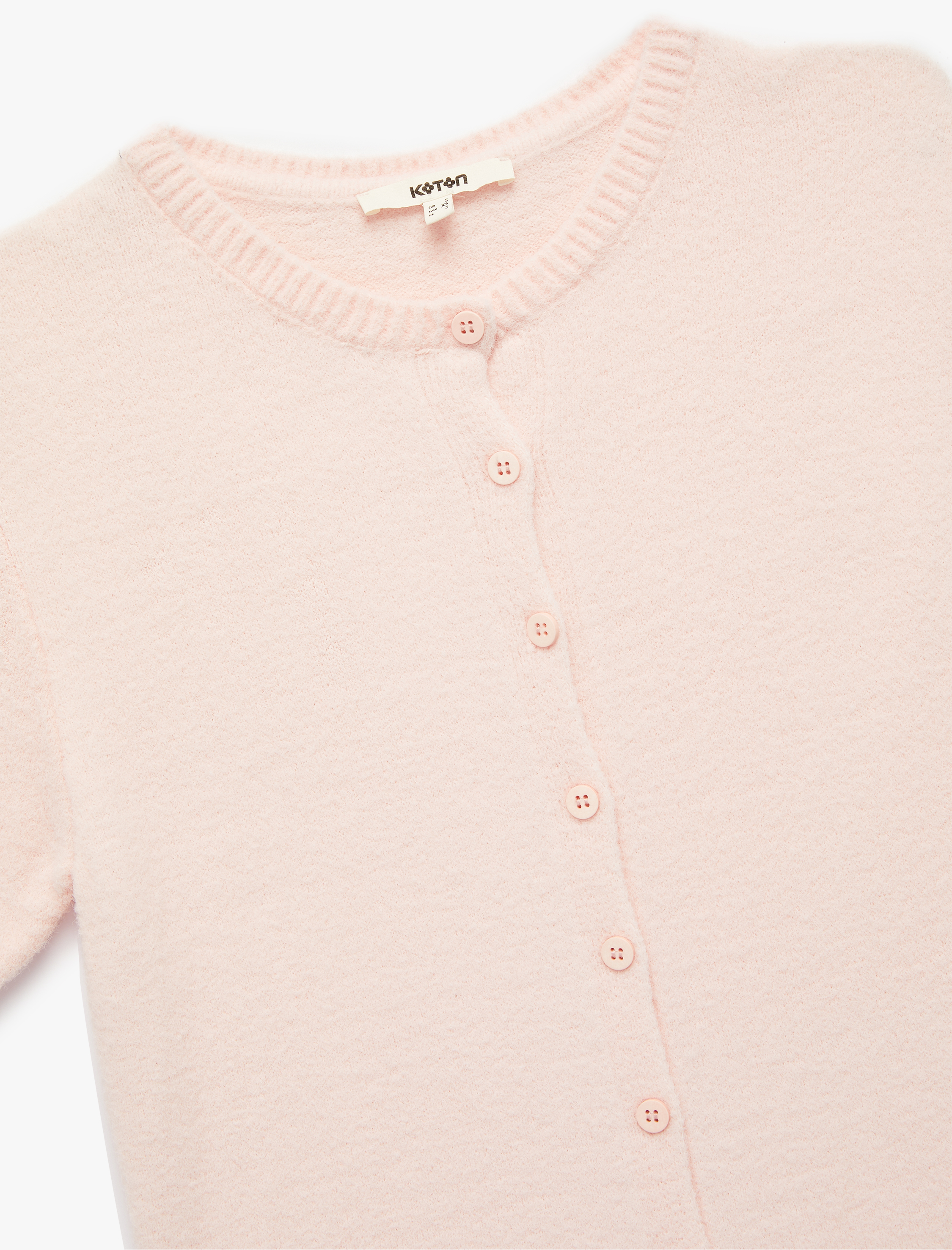   Regular Fit Kısa Kollu Bisiklet Yaka Düğmeli Triko Hırka