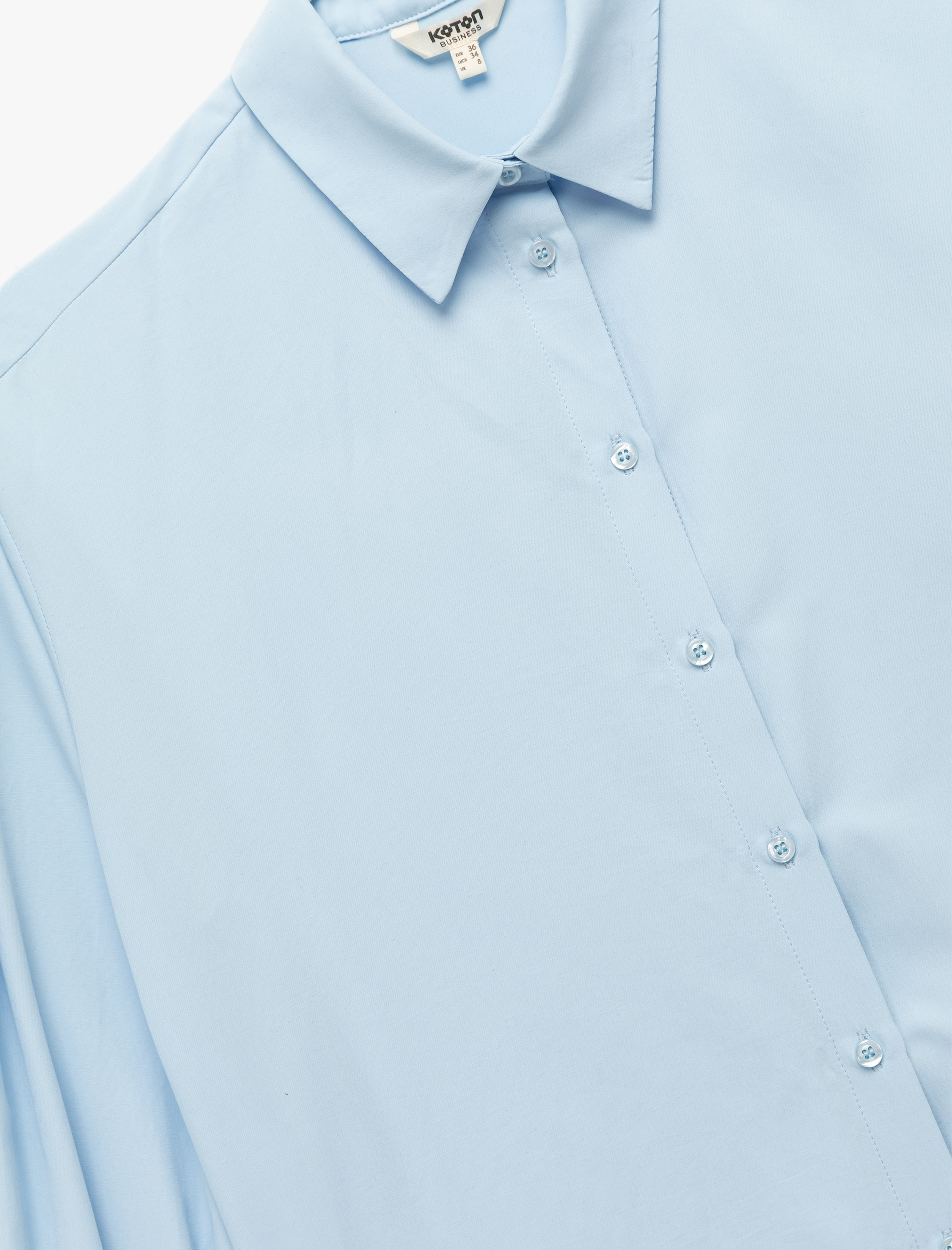   Regular Fit Pile Detaylı Uzun Kollu Poplin Gömlek