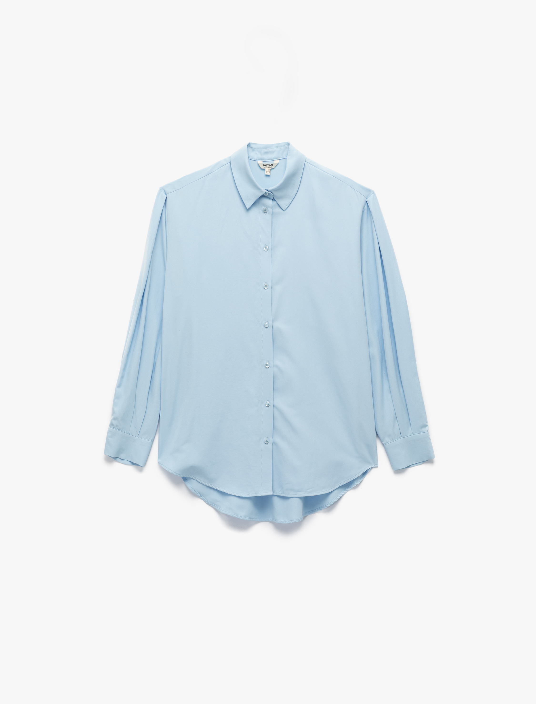   Regular Fit Pile Detaylı Uzun Kollu Poplin Gömlek