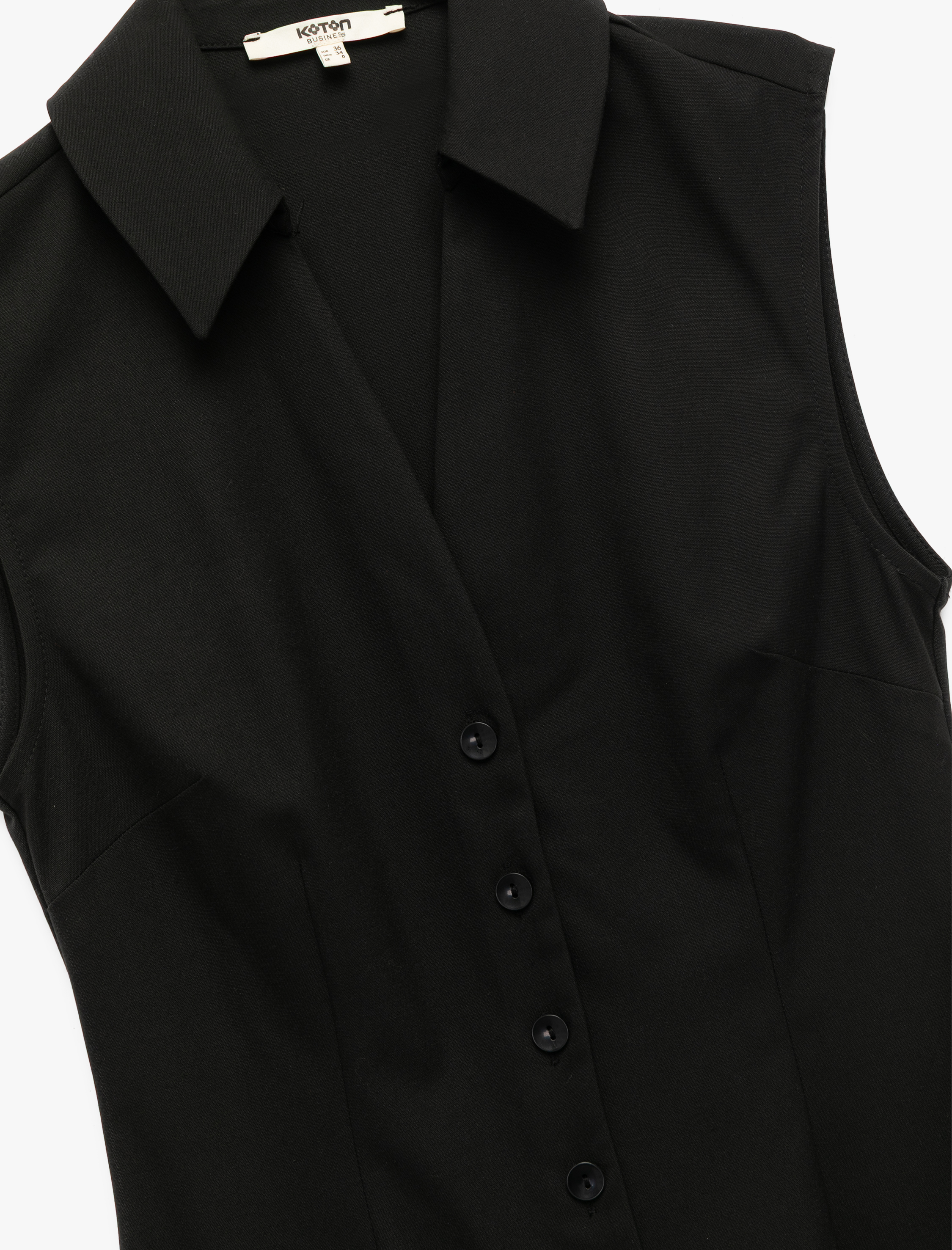 Regular Fit Kolsuz Düğmeli Mini Gömlek Elbise