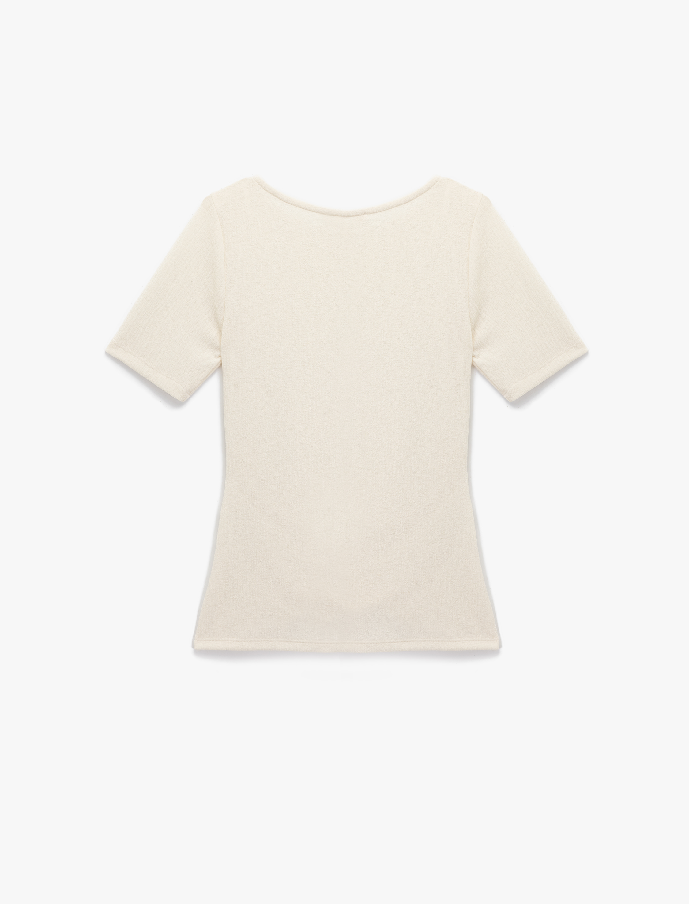   Slim Fit Kısa Kollu Bisiklet Yaka Drape Detaylı Tişört