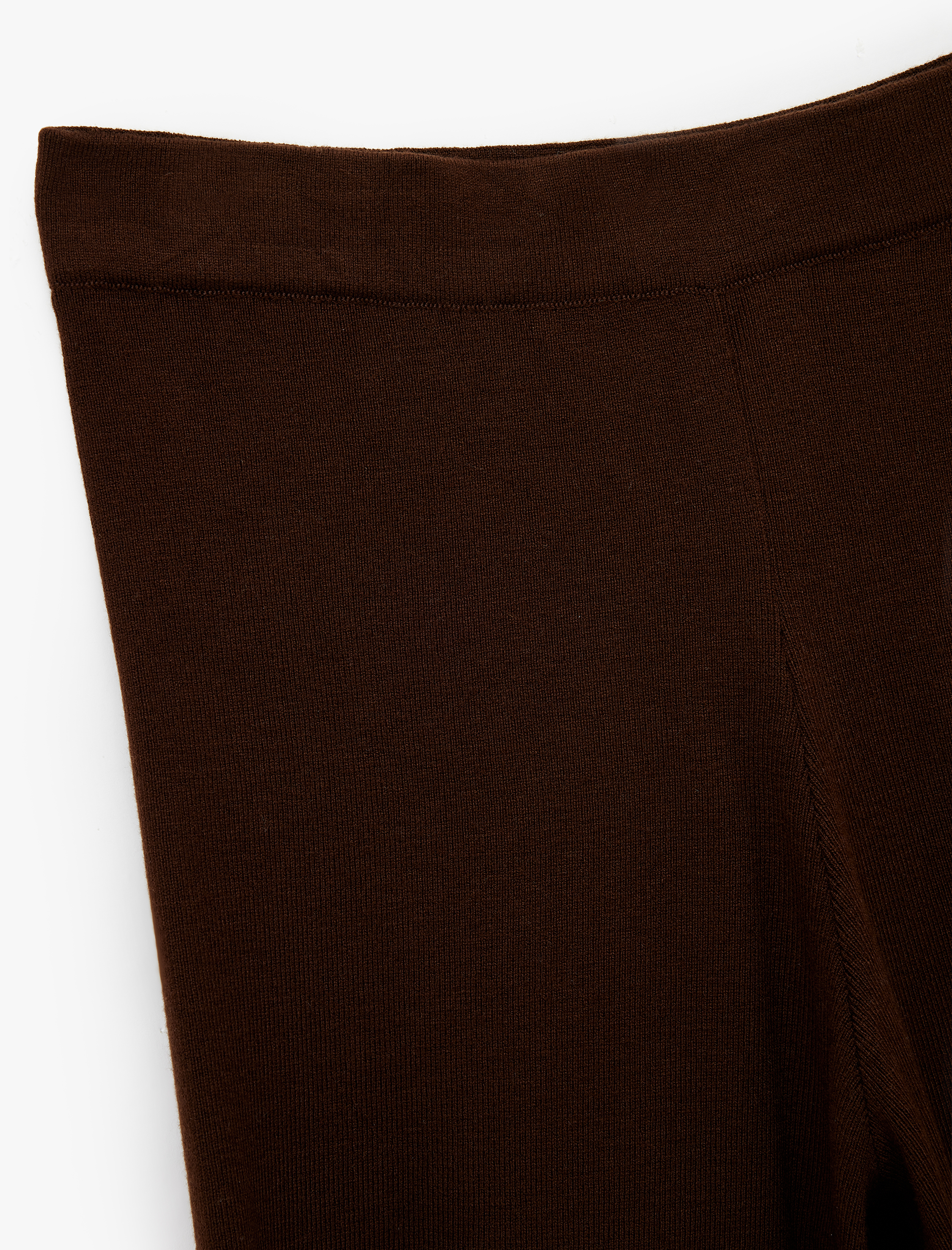   Beli Lastikli Rahat Kalıp Uzun Geniş Paça Triko Pantolon