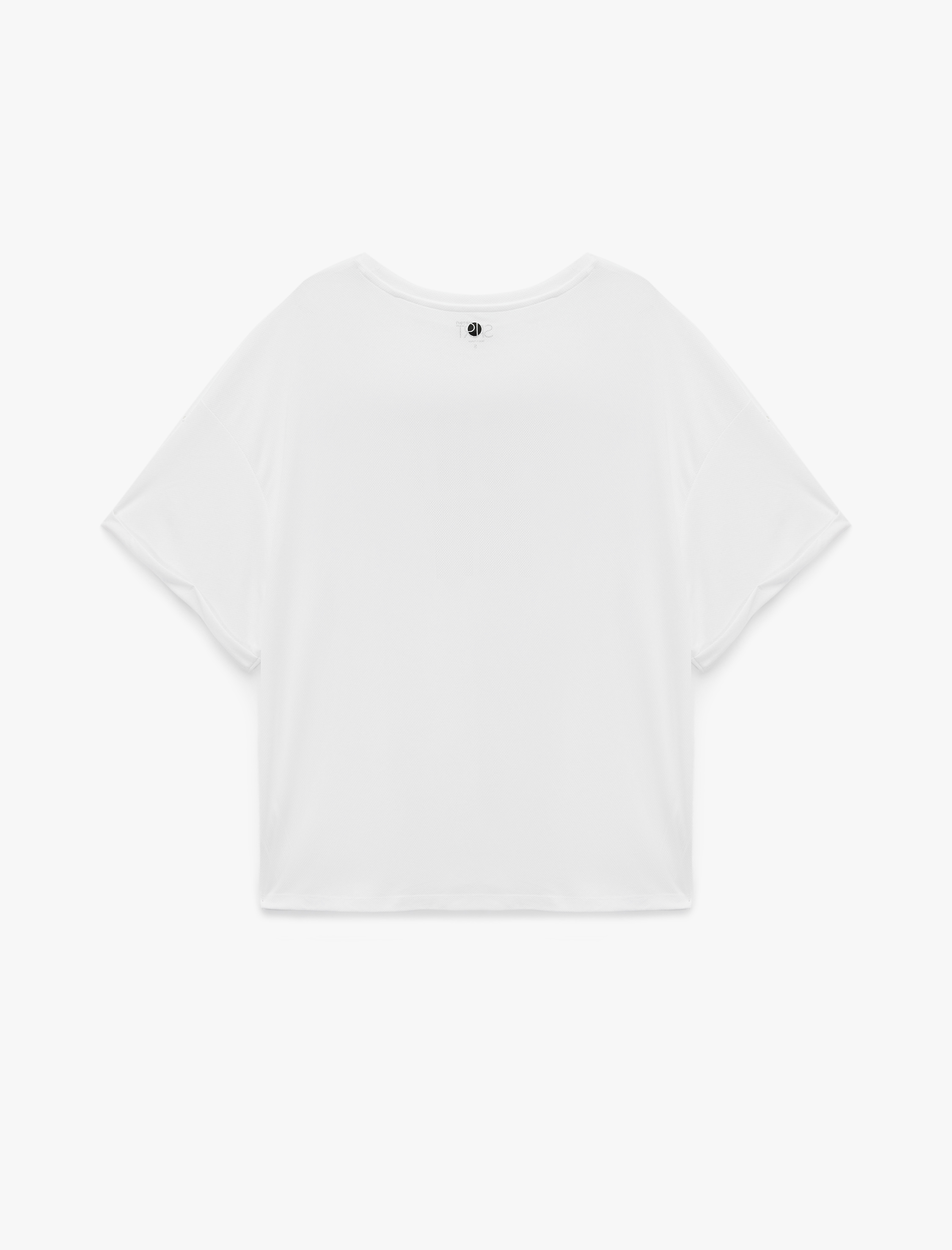   Kısa Kollu Bisiklet Yaka Oversize Spor Tişört