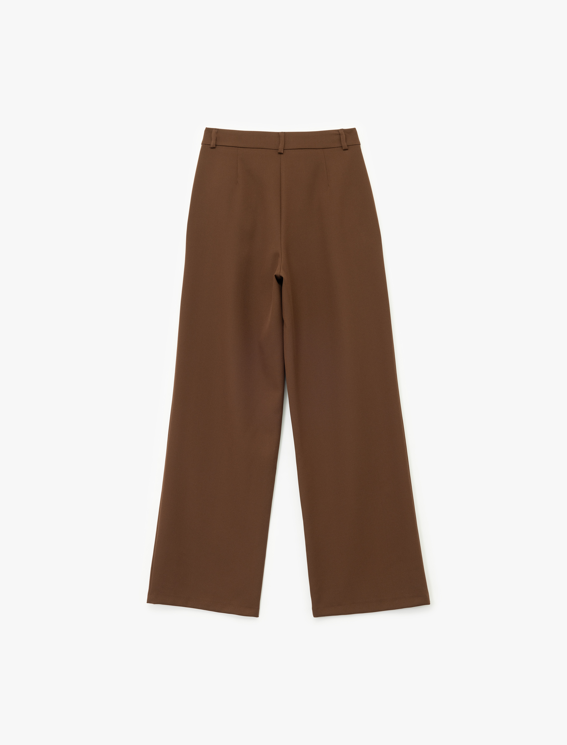   Cepli Pile Detaylı Yüksek Bel Palazzo Pantolon