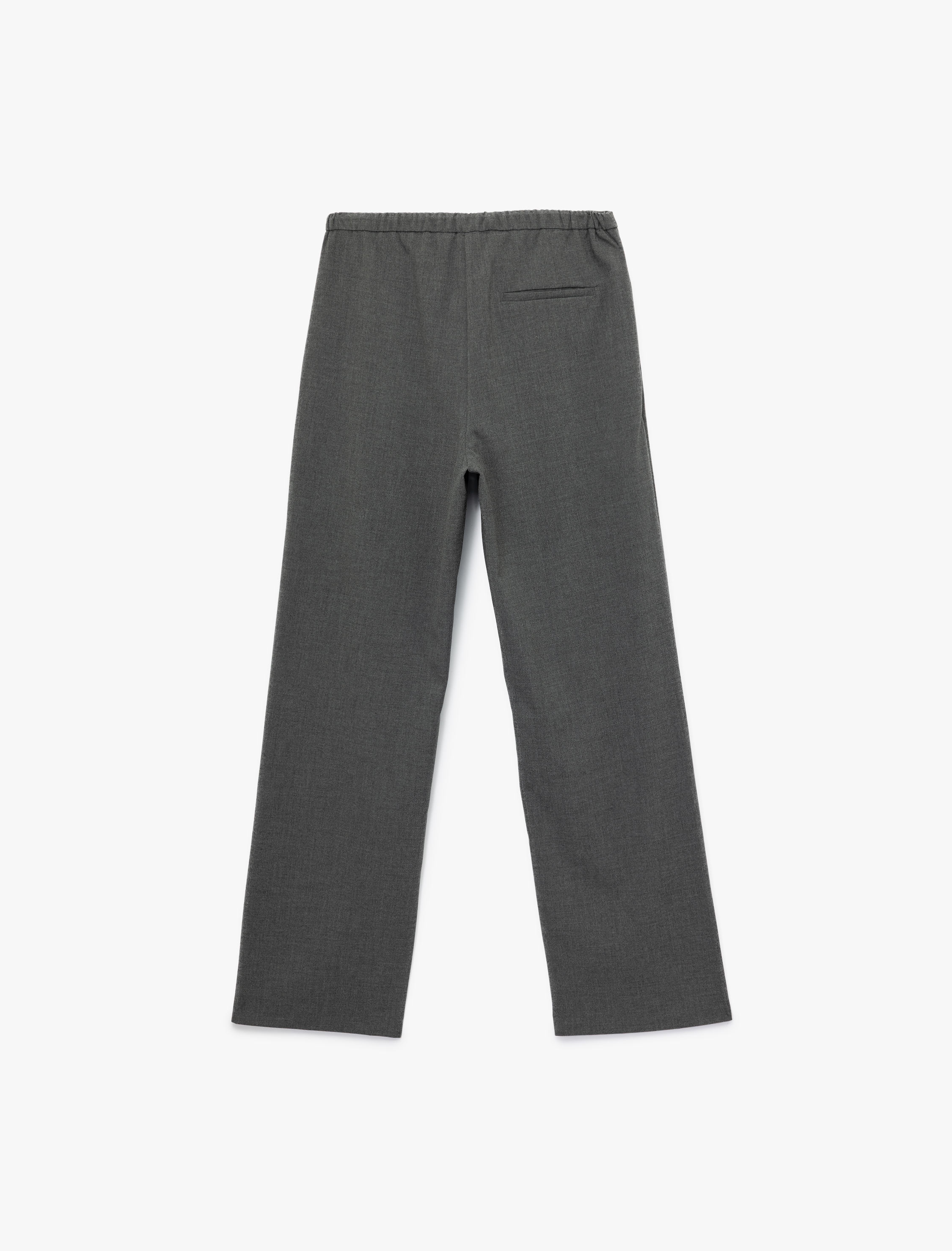   Beli Bağcıklı Cepli Uzun Düz Bol Paça Kumaş Pantolon