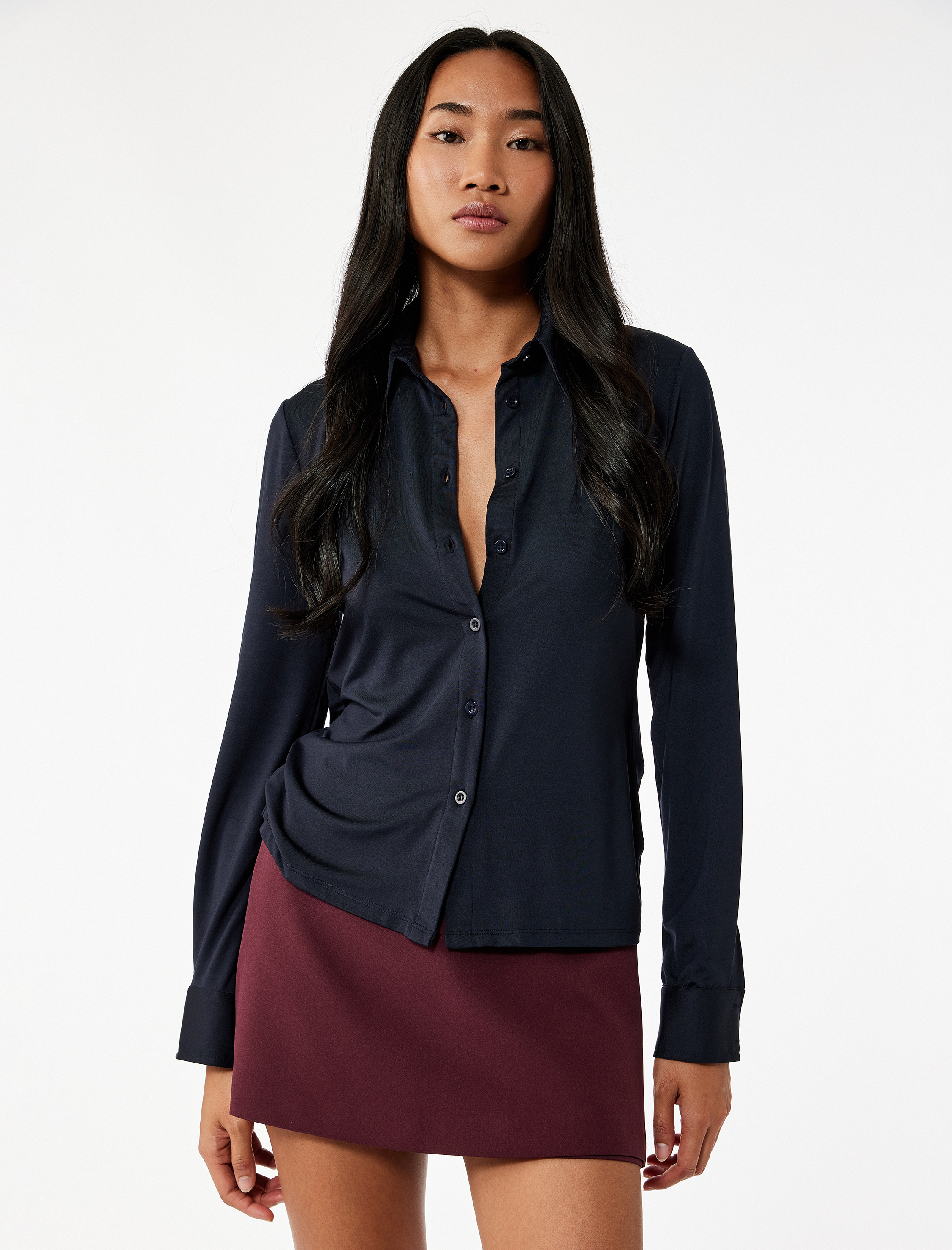   Slim Fit Cep Detaylı Mini Şort Etek