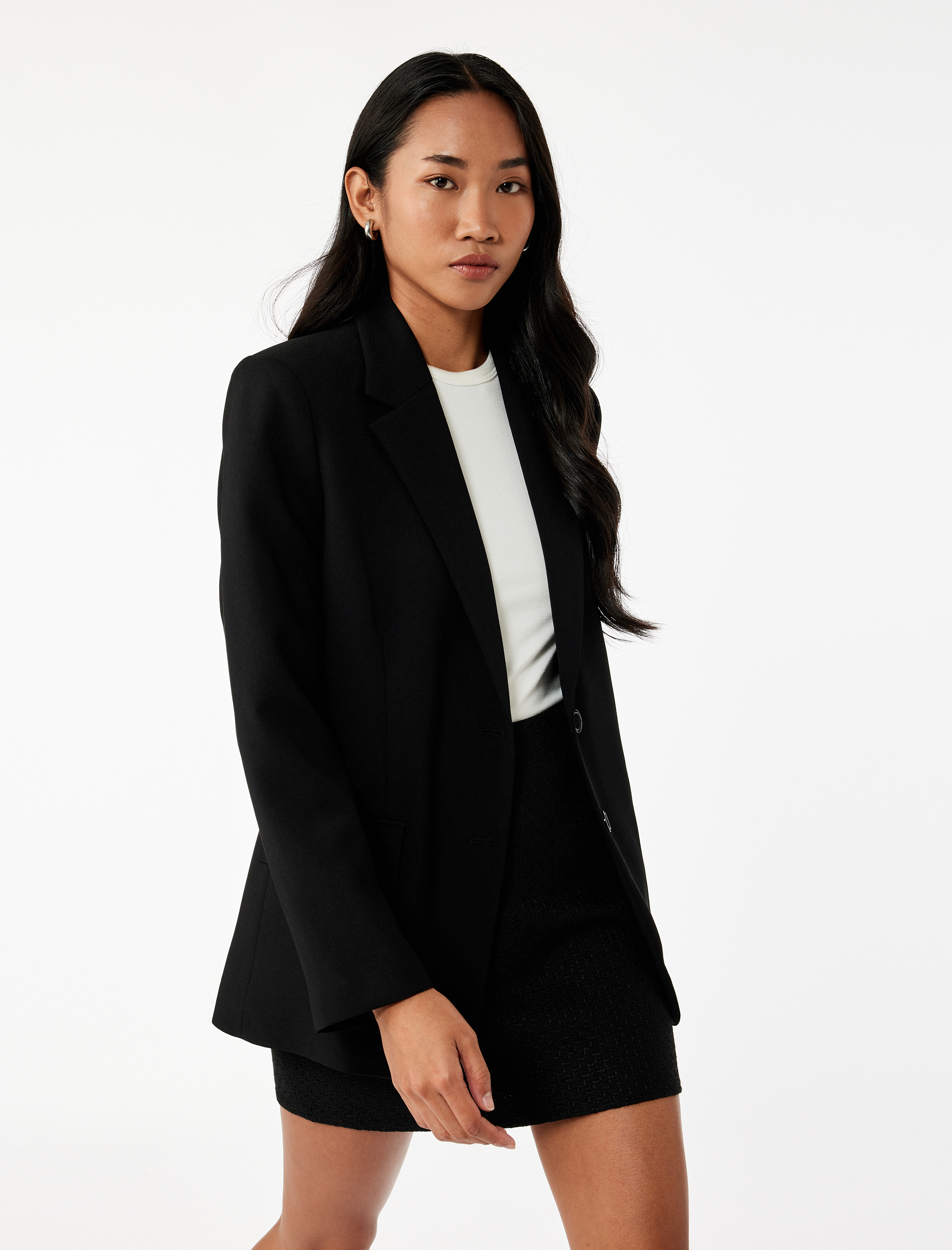   Slim Fit A Kesim Tüvit Mini Etek