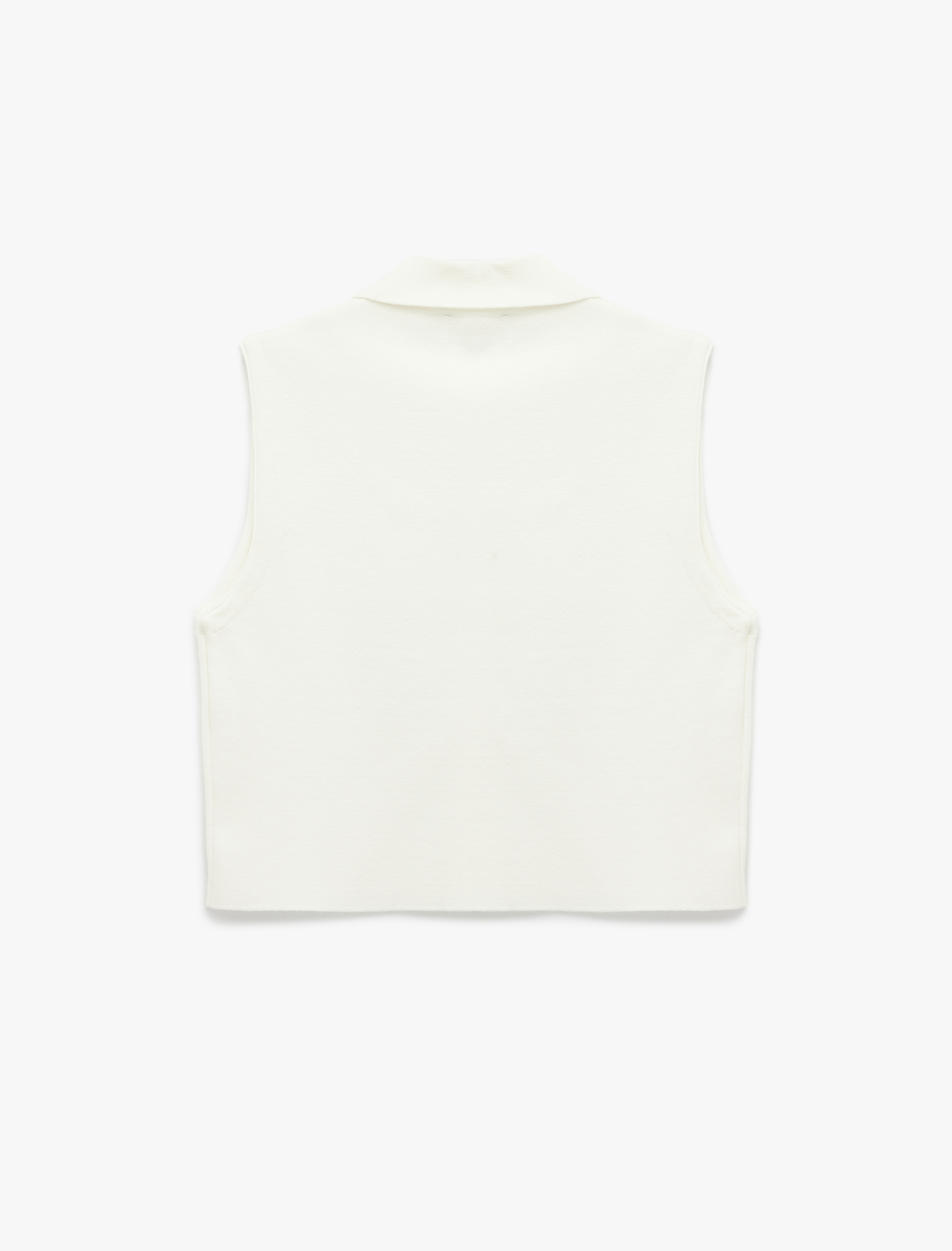   Kolsuz Aplike Detaylı Ceket Yaka Triko Yelek