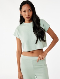 Slim Fit Bisiklet Yaka Kolsuz Basic Tişört