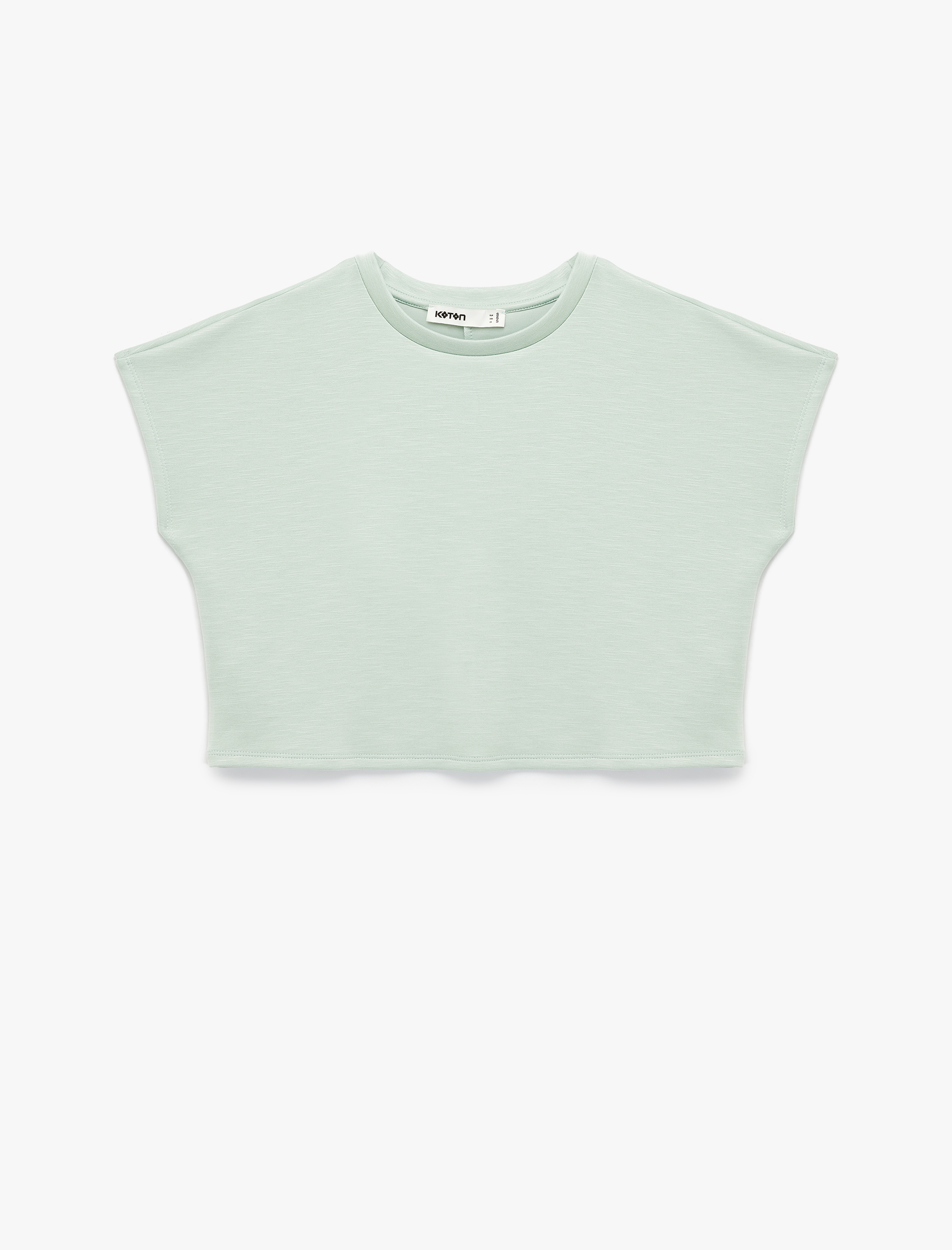   Slim Fit Bisiklet Yaka Kolsuz Basic Tişört