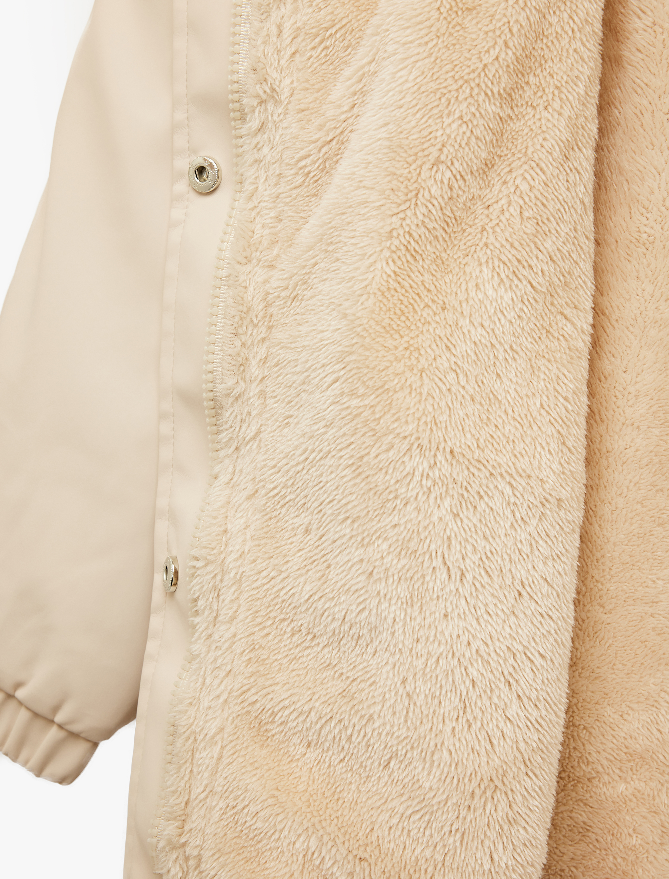   Polar Astarlı Cepli Çıkarılabilir Suni Kürk Aksesuar Detaylı Kapüşonlu Anorak Mont