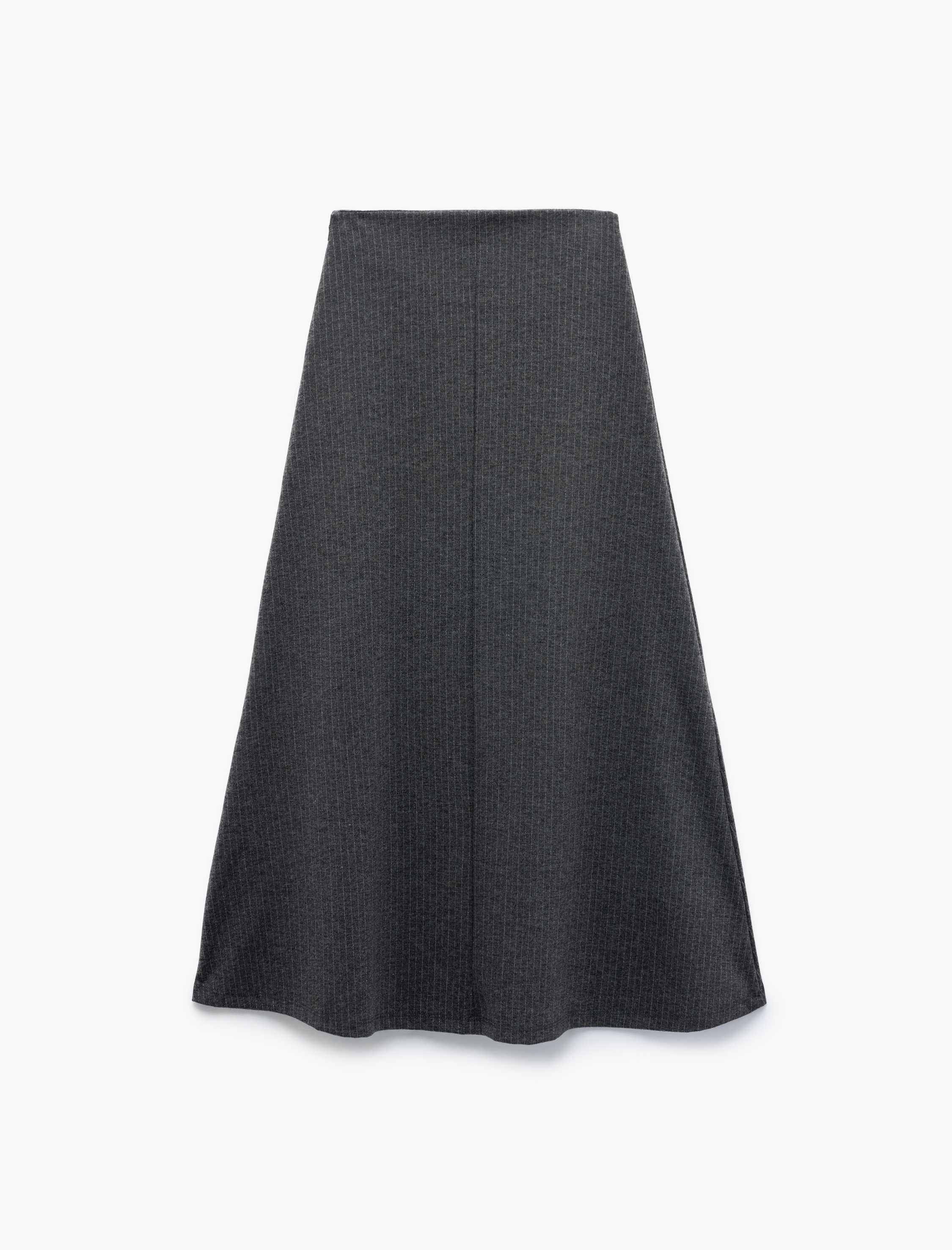   Metalik İplik Detaylı Midi Kloş Etek