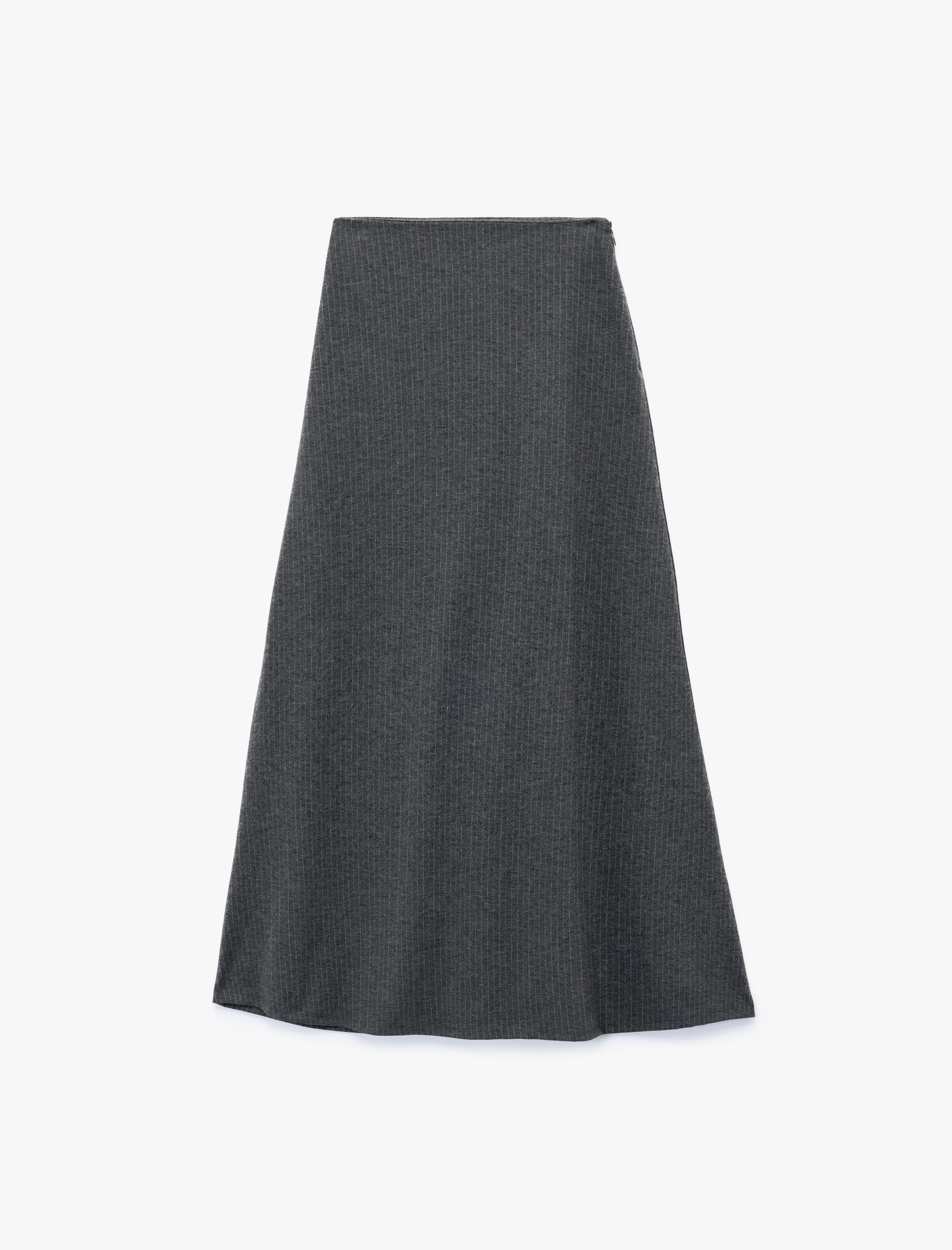   Metalik İplik Detaylı Midi Kloş Etek