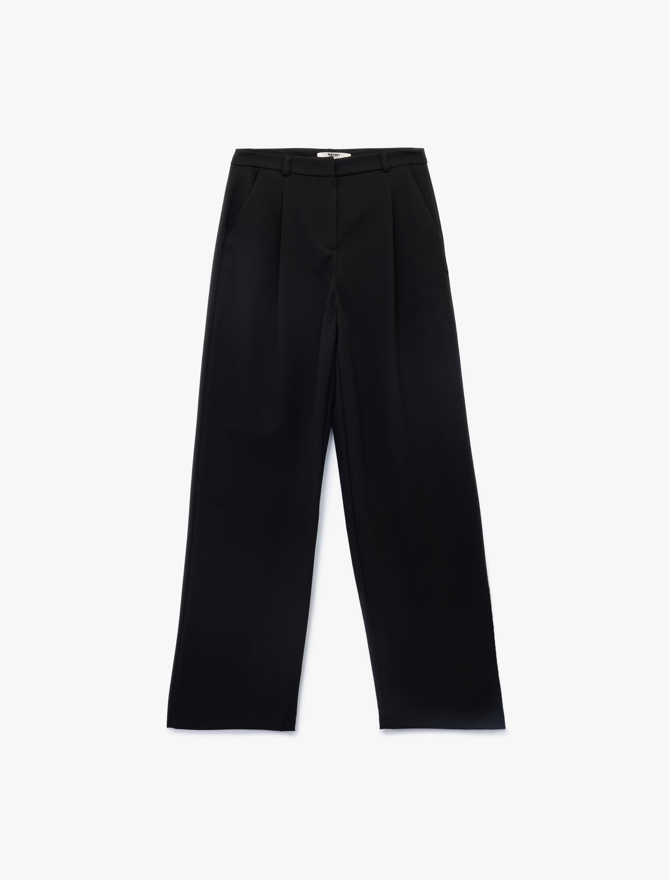   Cepli Pile Detaylı Yüksek Bel Palazzo Pantolon