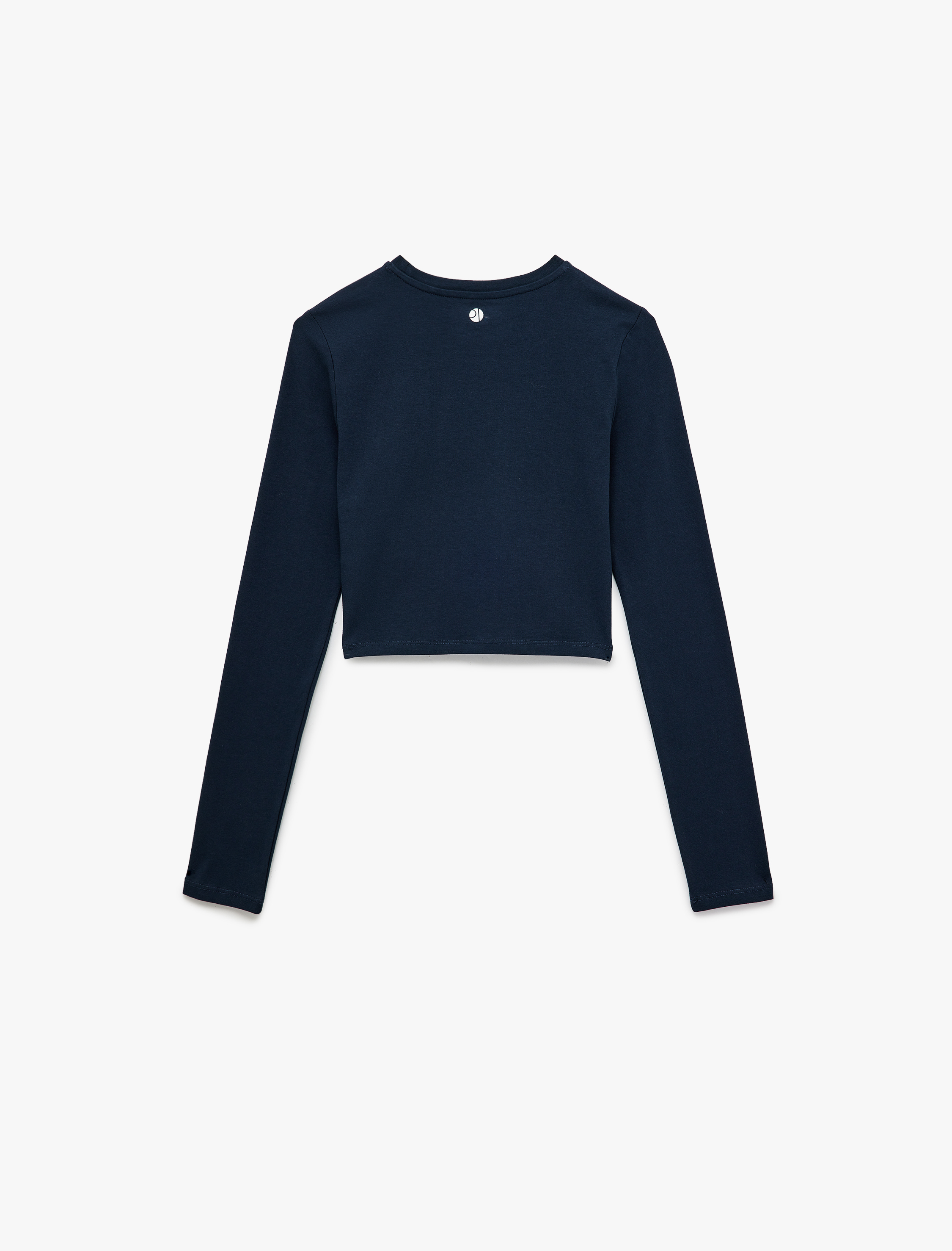   Pamuklu Uzun Kollu Bisiklet Yaka Spor Tişört